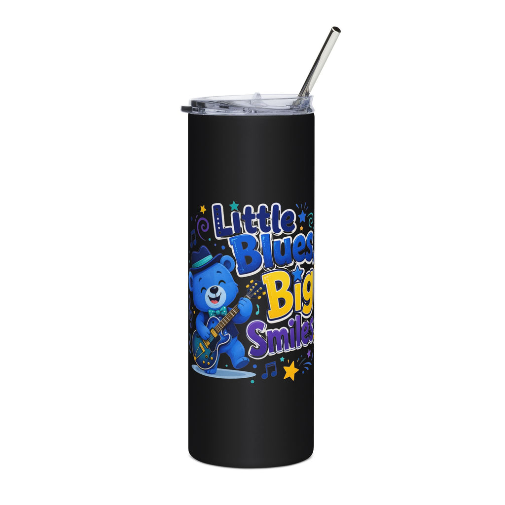 20oz Stainless Tumbler — "Little Blues Big Smiles" Blue Bear Music Design