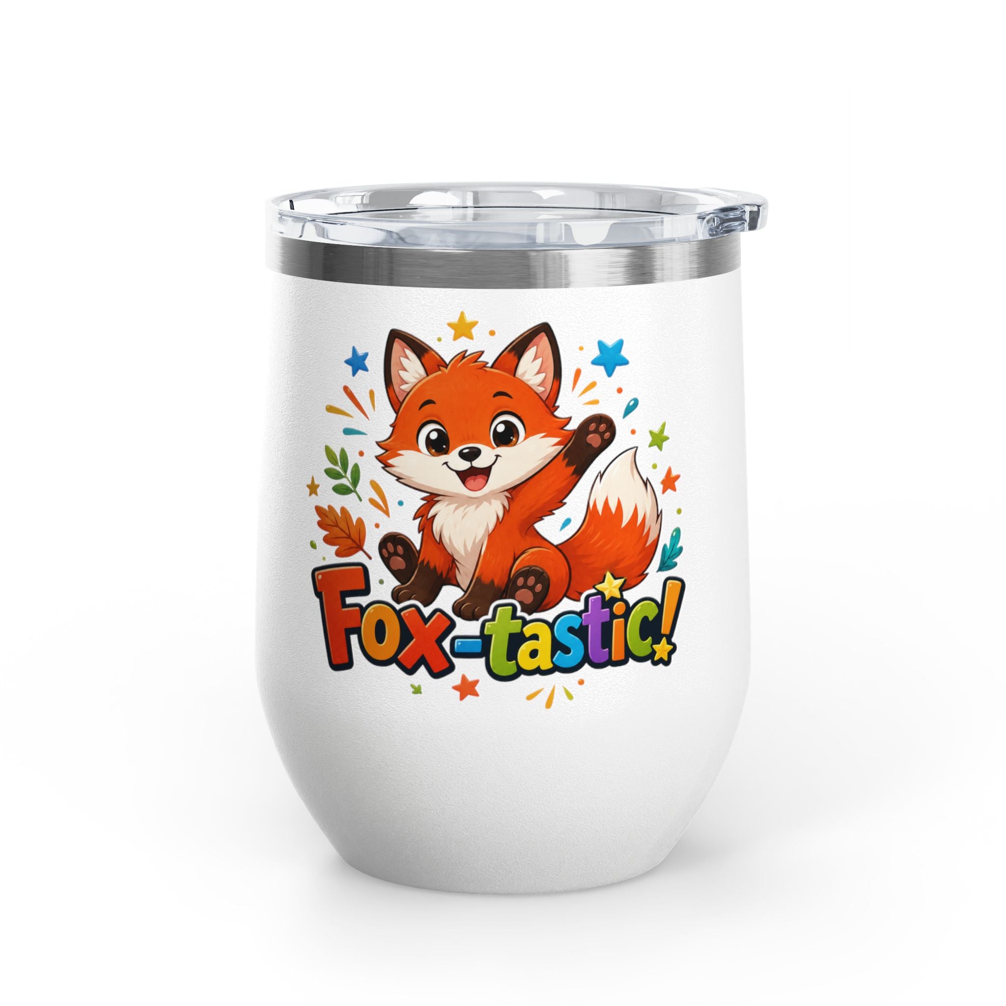 Fox-tastic! Cute Fox 12oz Insulated Tumbler (Fun Animal Gift)
