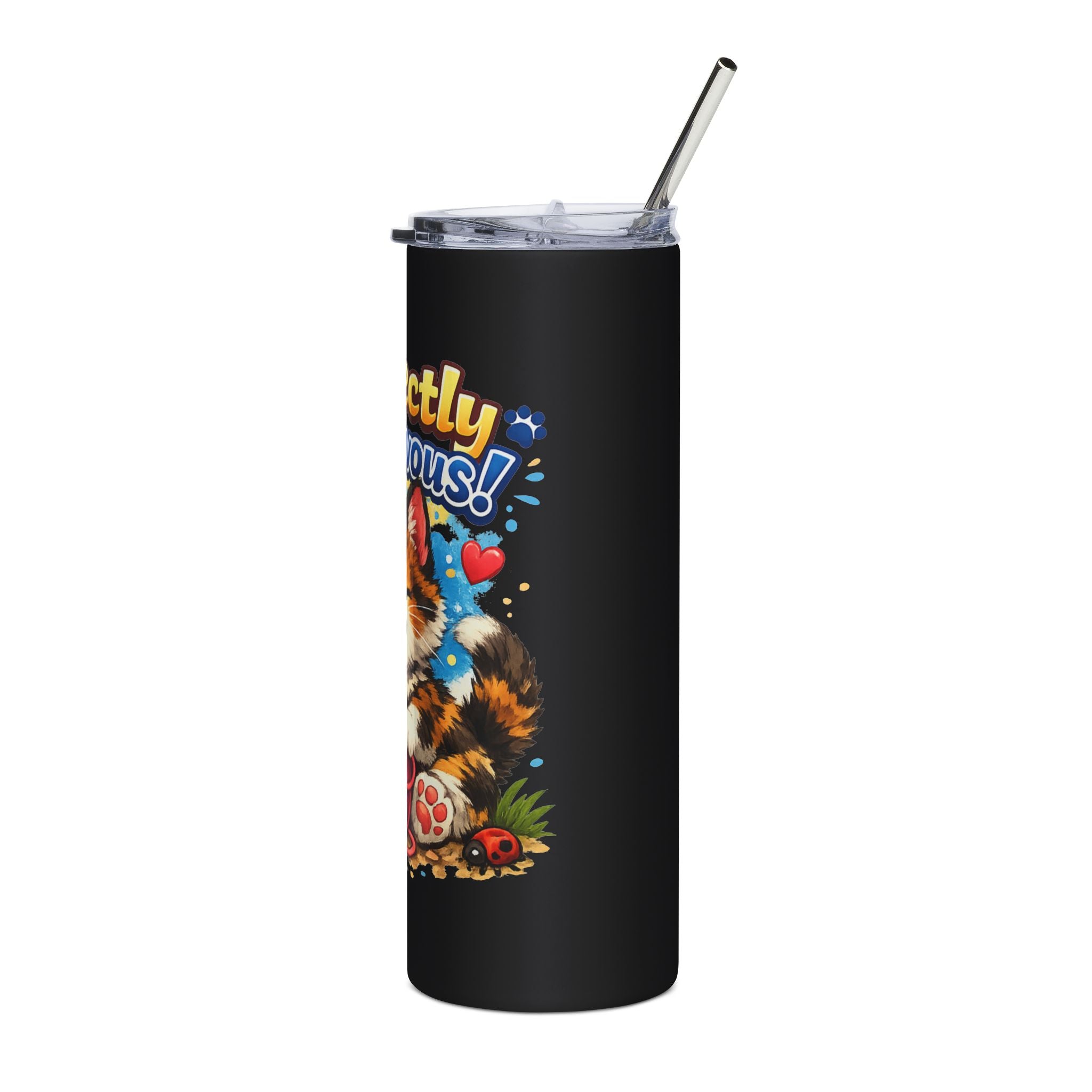 Purrfectly Mischievous Cat 20oz Stainless Steel Tumbler
