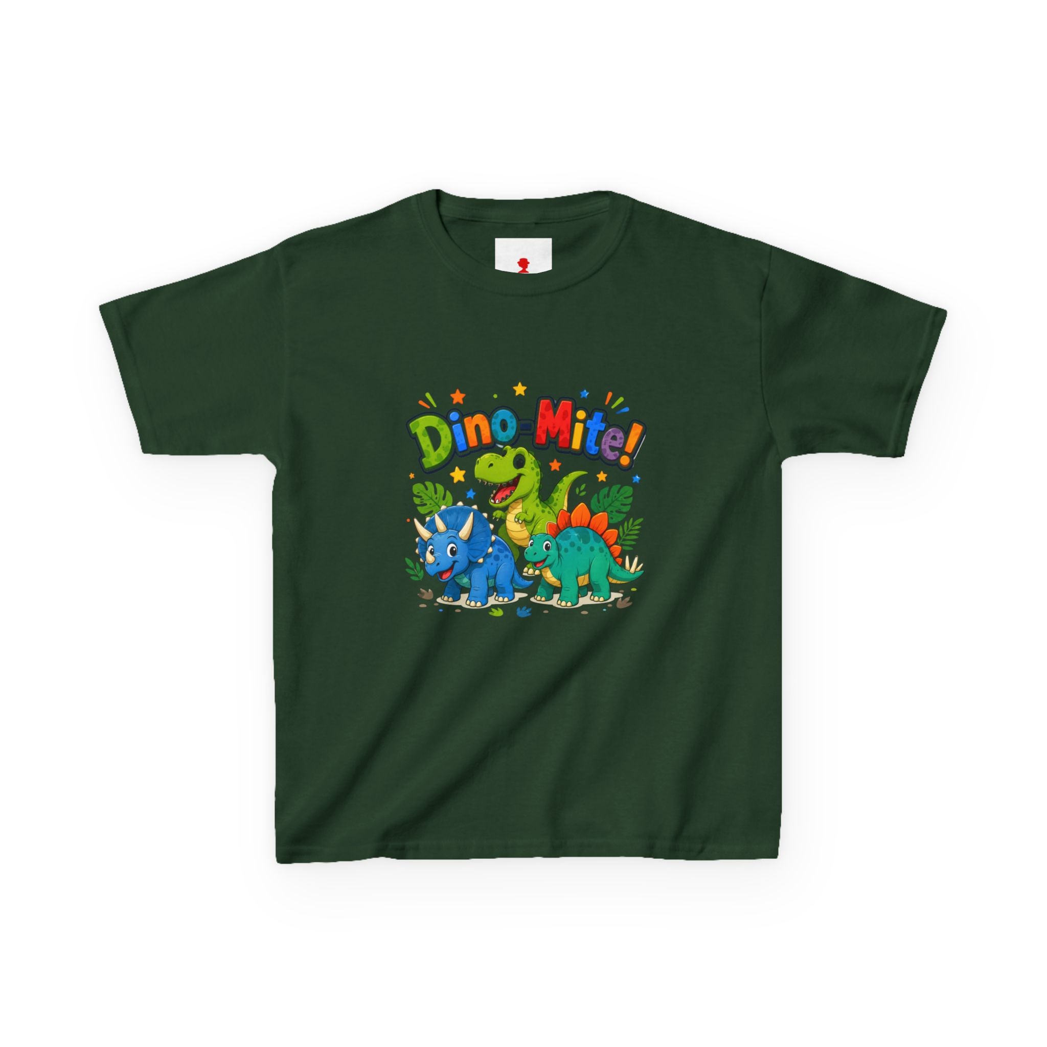 Kids T-Shirt - "Dino-Mite!" Colorful Dino Crew Tee for Toddlers & Kids