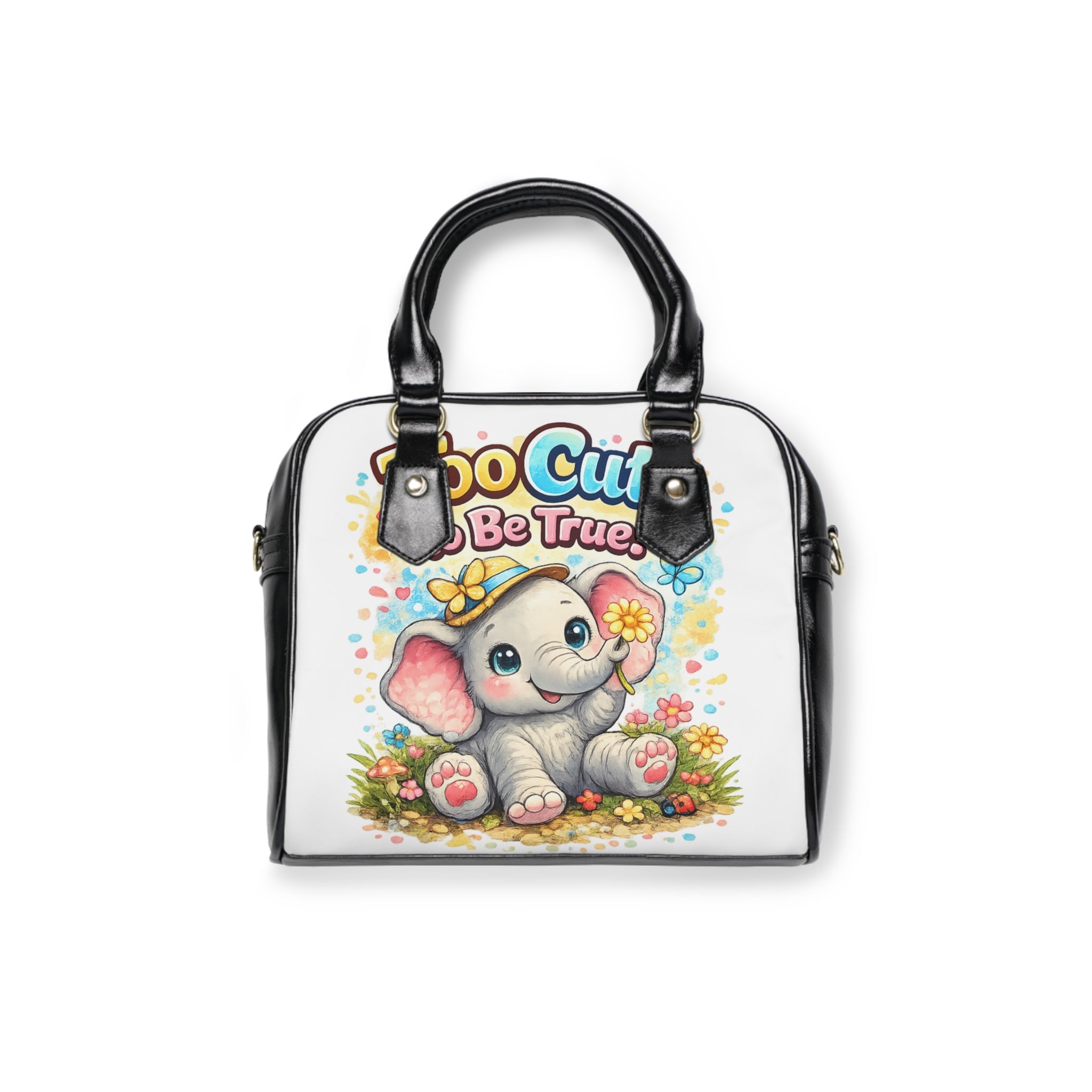 Cute Elephant Shoulder Handbag — "Too Cute to Be True" Floral Satchel