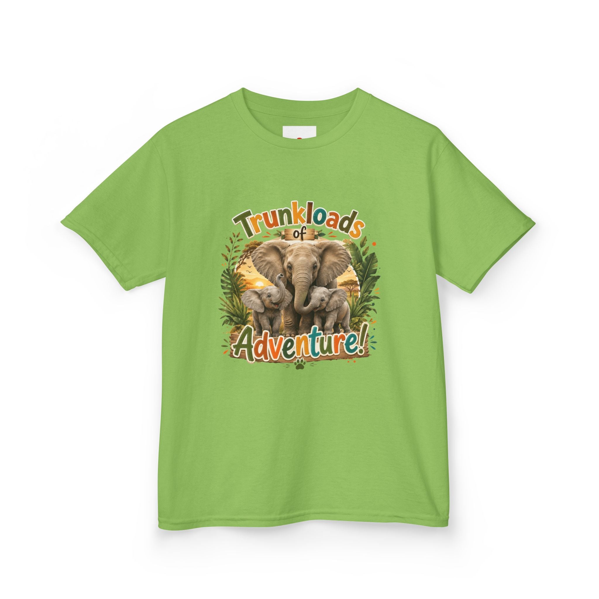 Kids Tee - "Trunkloads of Adventure" Elephant Graphic