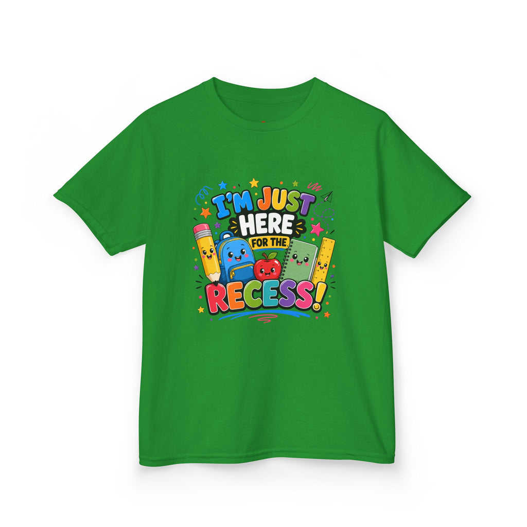 I'm Just Here for Recess Kids T-Shirt | Playful School Graphic Tee