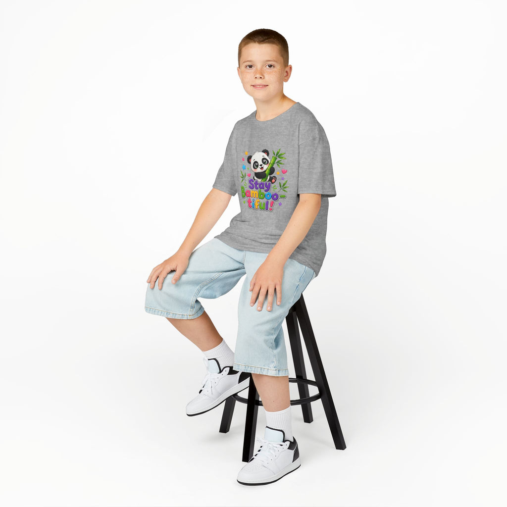 Kids Panda 'Stay Bambootiful!' T-Shirt — Cute Bamboo Forest Tee for Boys & Girls