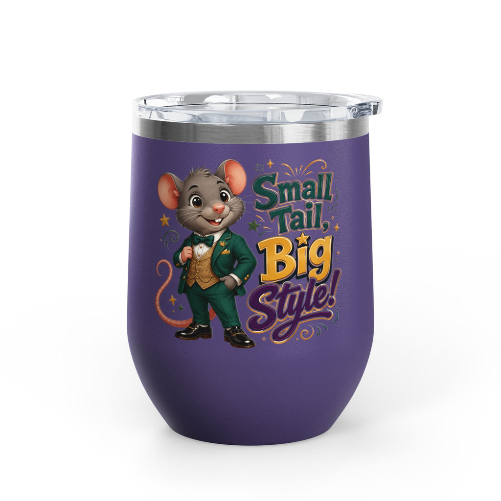 "Small Tail, Big Style!" Cute Mouse 12oz Insulated Cup