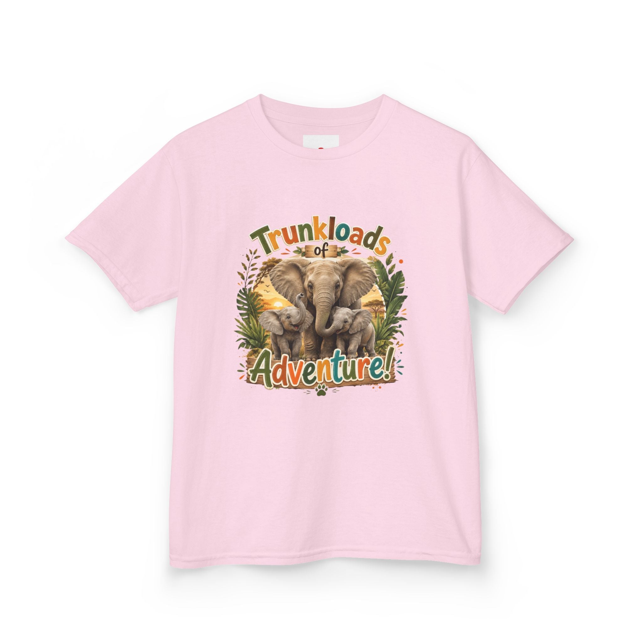 Kids Tee - "Trunkloads of Adventure" Elephant Graphic