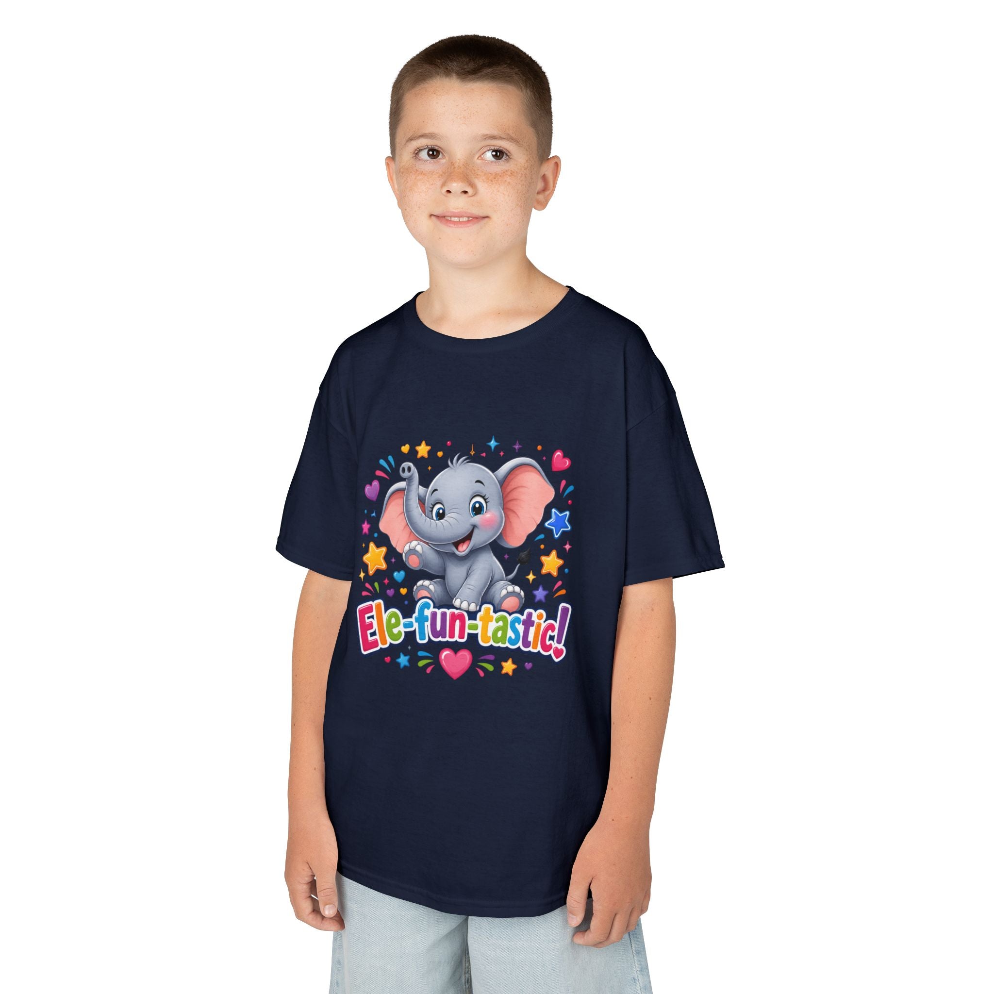 Kids T-Shirt — "Ele-fun-tastic!" Cute Elephant Graphic Tee for Toddlers, Birthday & Playtime