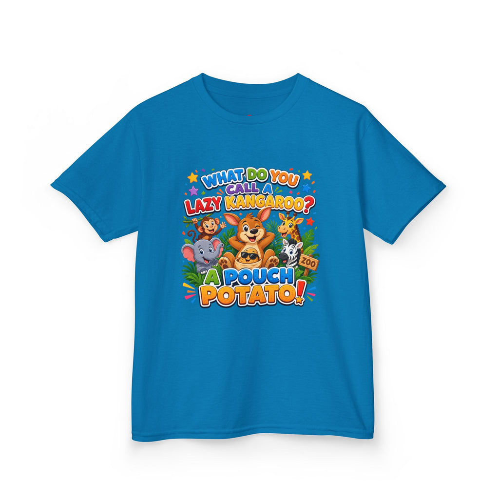 Lazy Kangaroo Pouch Potato Kids T-Shirt | Cute Animal Nursery Tee