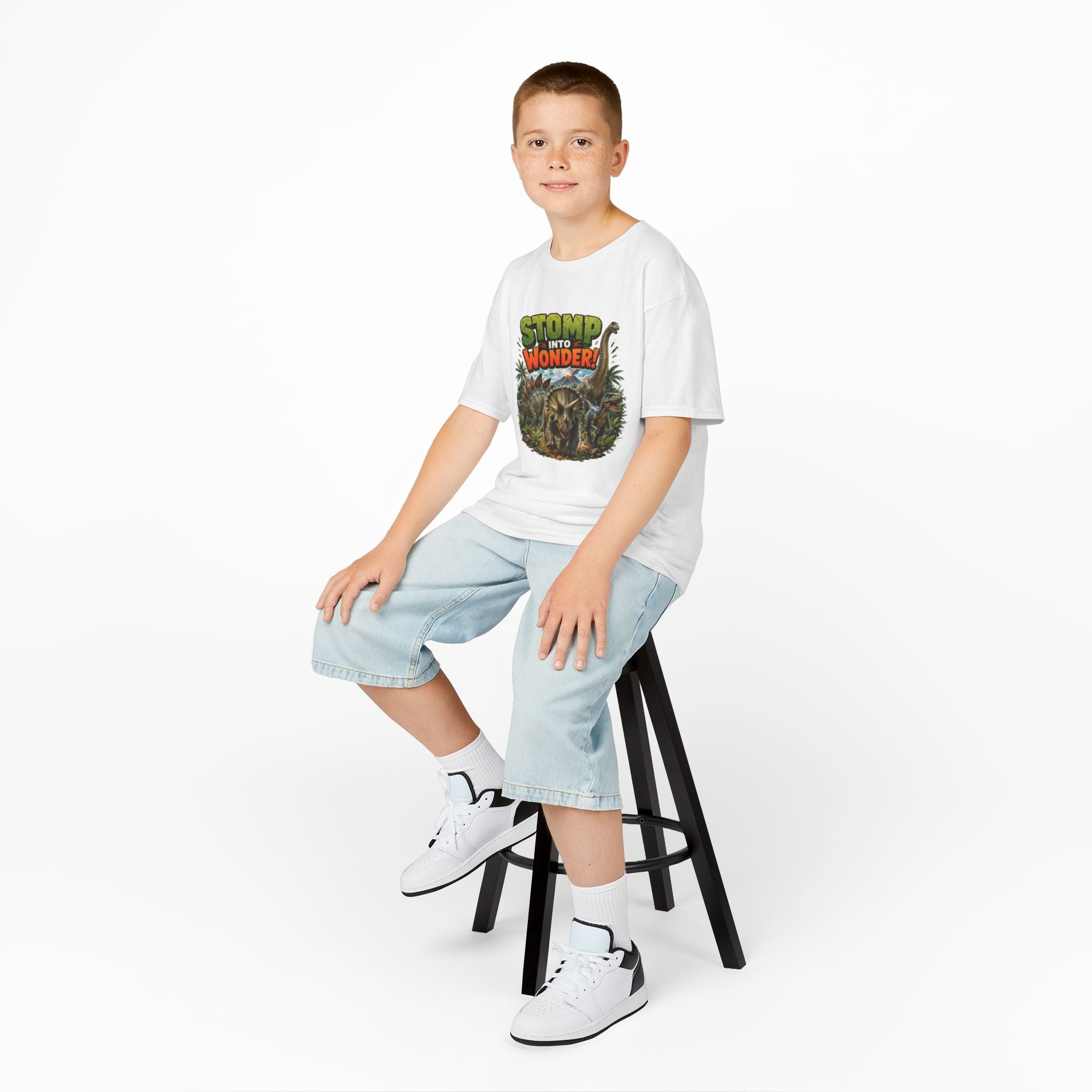 Kids T-Shirt - "Stomp Into Wonder" Dinosaur Graphic Tee
