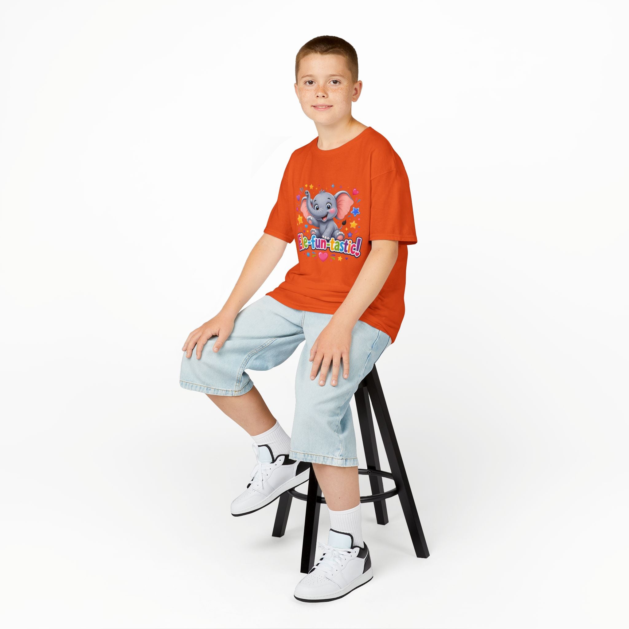 Kids T-Shirt — "Ele-fun-tastic!" Cute Elephant Graphic Tee for Toddlers, Birthday & Playtime