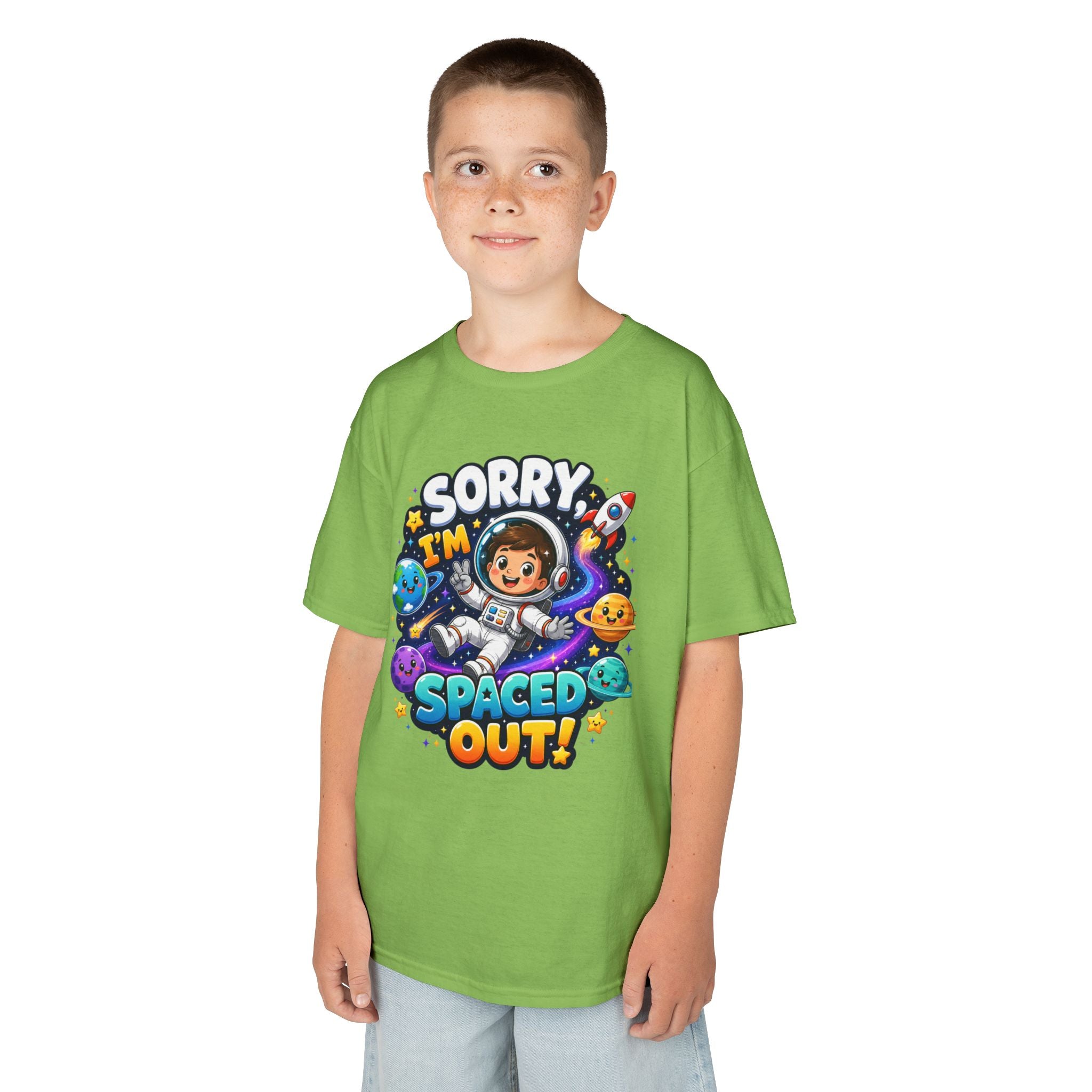 Spaced Out Kids T-Shirt — "Sorry I'm Spaced Out!" Cute Space Astronaut Tee
