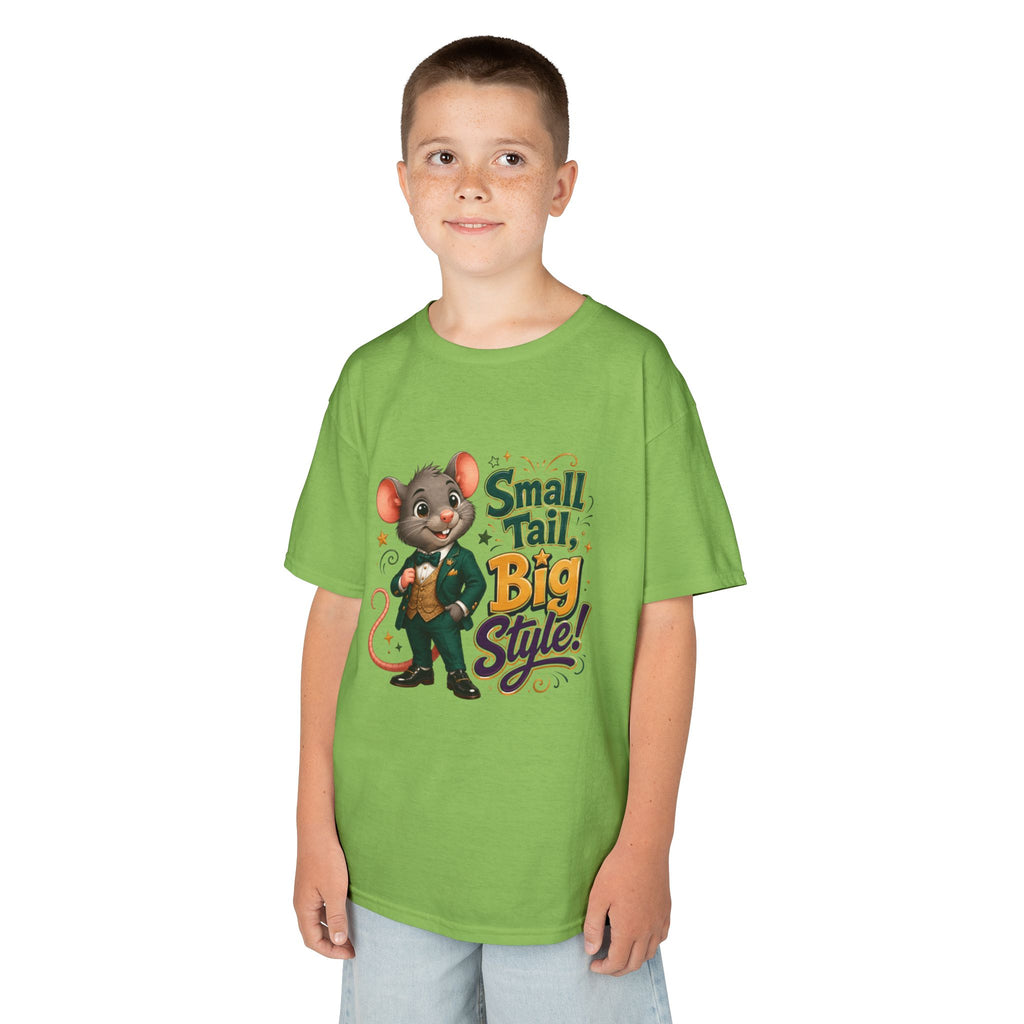 Kids T-Shirt — “Small Tail, Big Style!” Cartoon Mouse Graphic Tee
