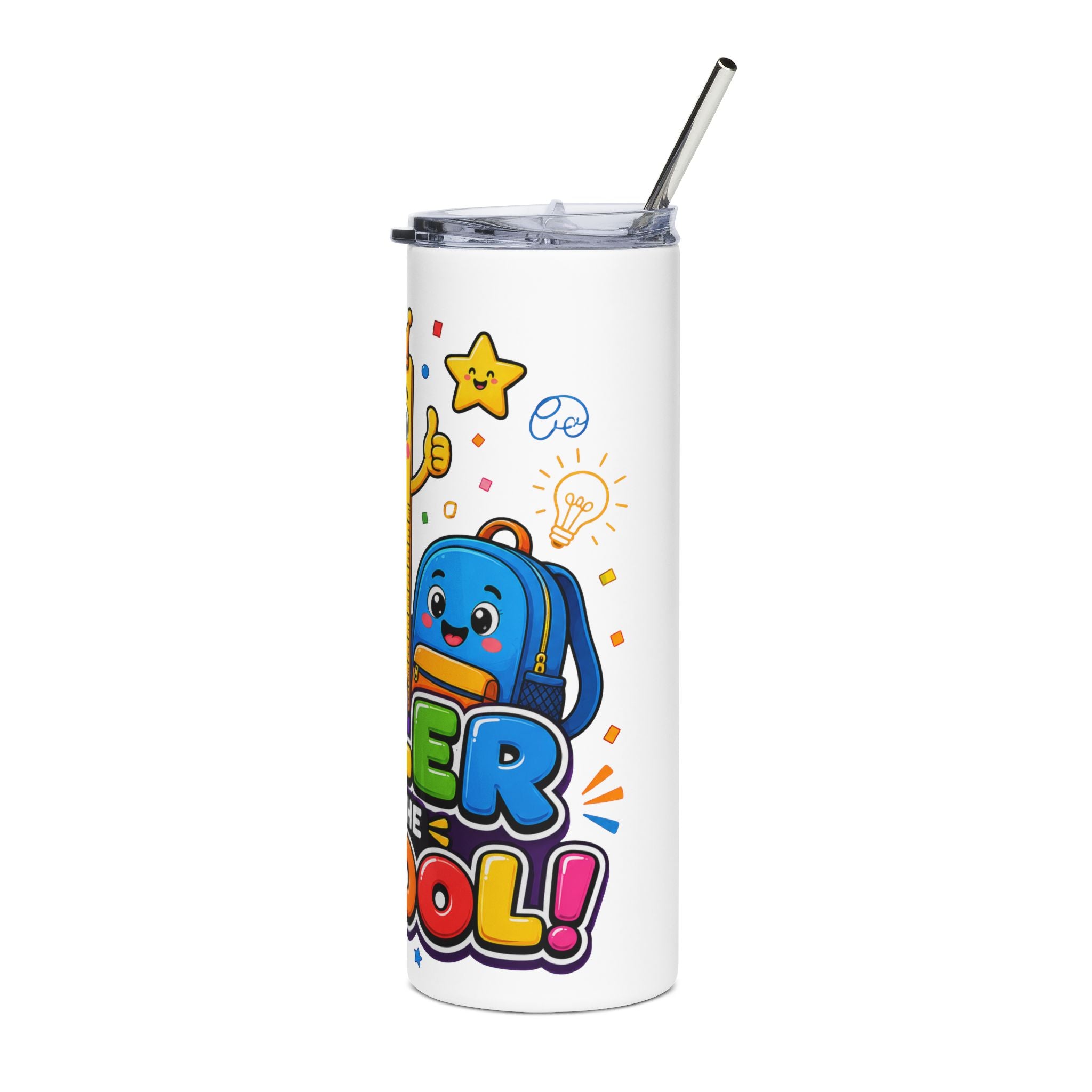 Rules of the School colorful school supplies Tumbler | 20oz stainless steel