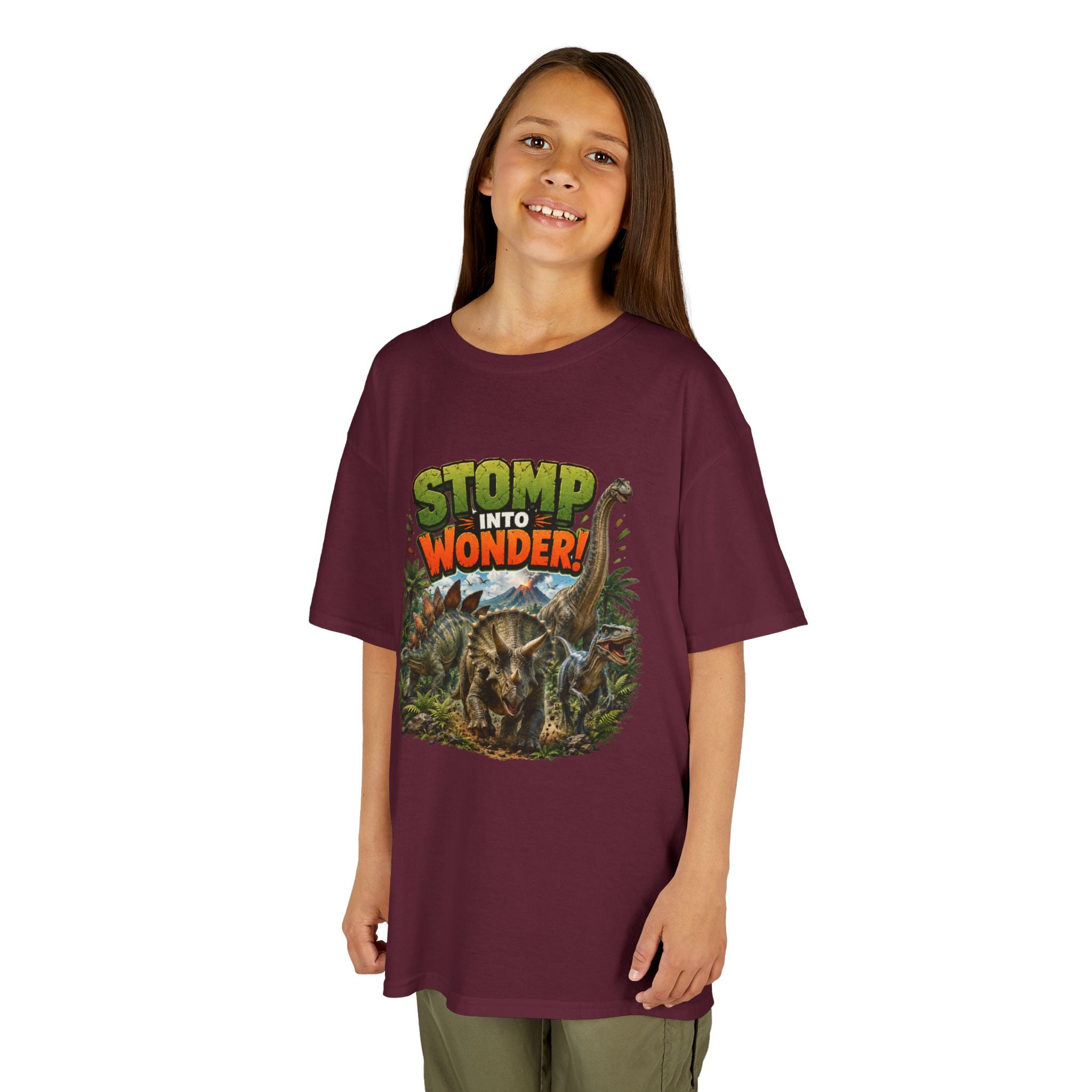 Kids T-Shirt - "Stomp Into Wonder" Dinosaur Graphic Tee