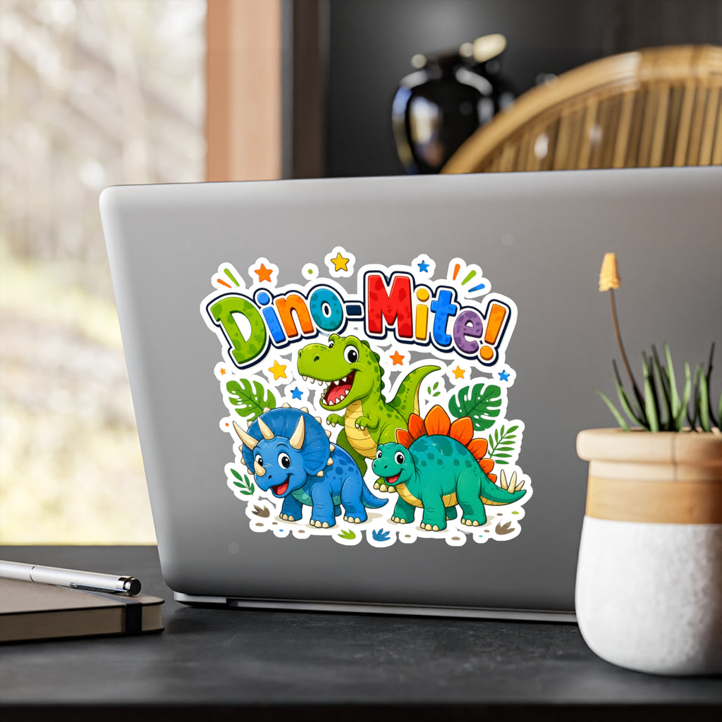 Dino-Mite! Kids' Dinosaur Kiss-Cut Vinyl Sticker