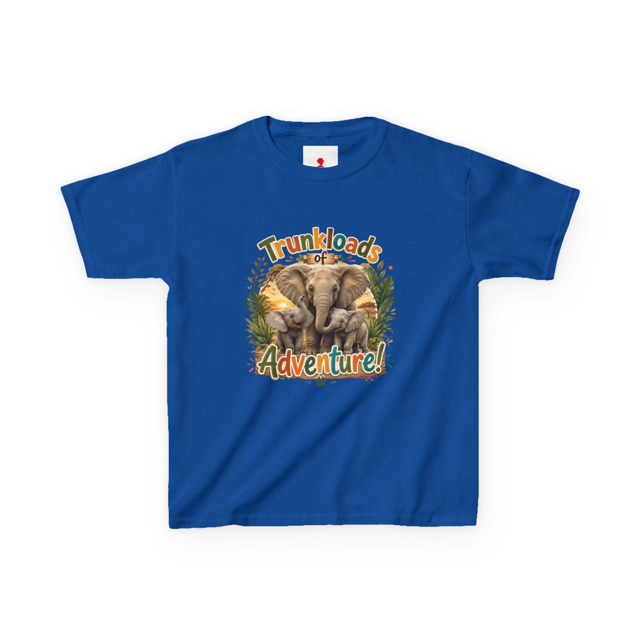 Kids Tee - "Trunkloads of Adventure" Elephant Graphic