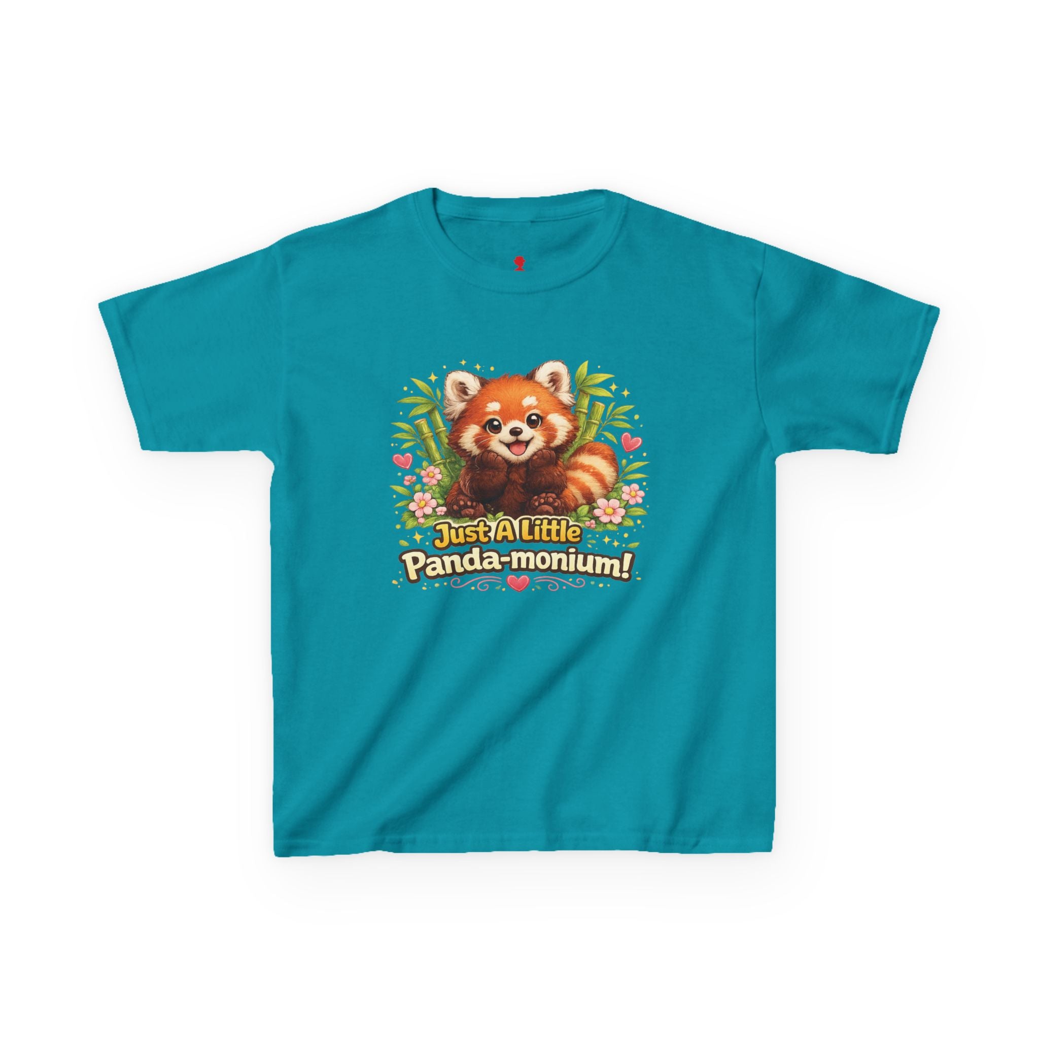 Red Panda Illustration Kids T-Shirt | "Just A Little Panda-monium"