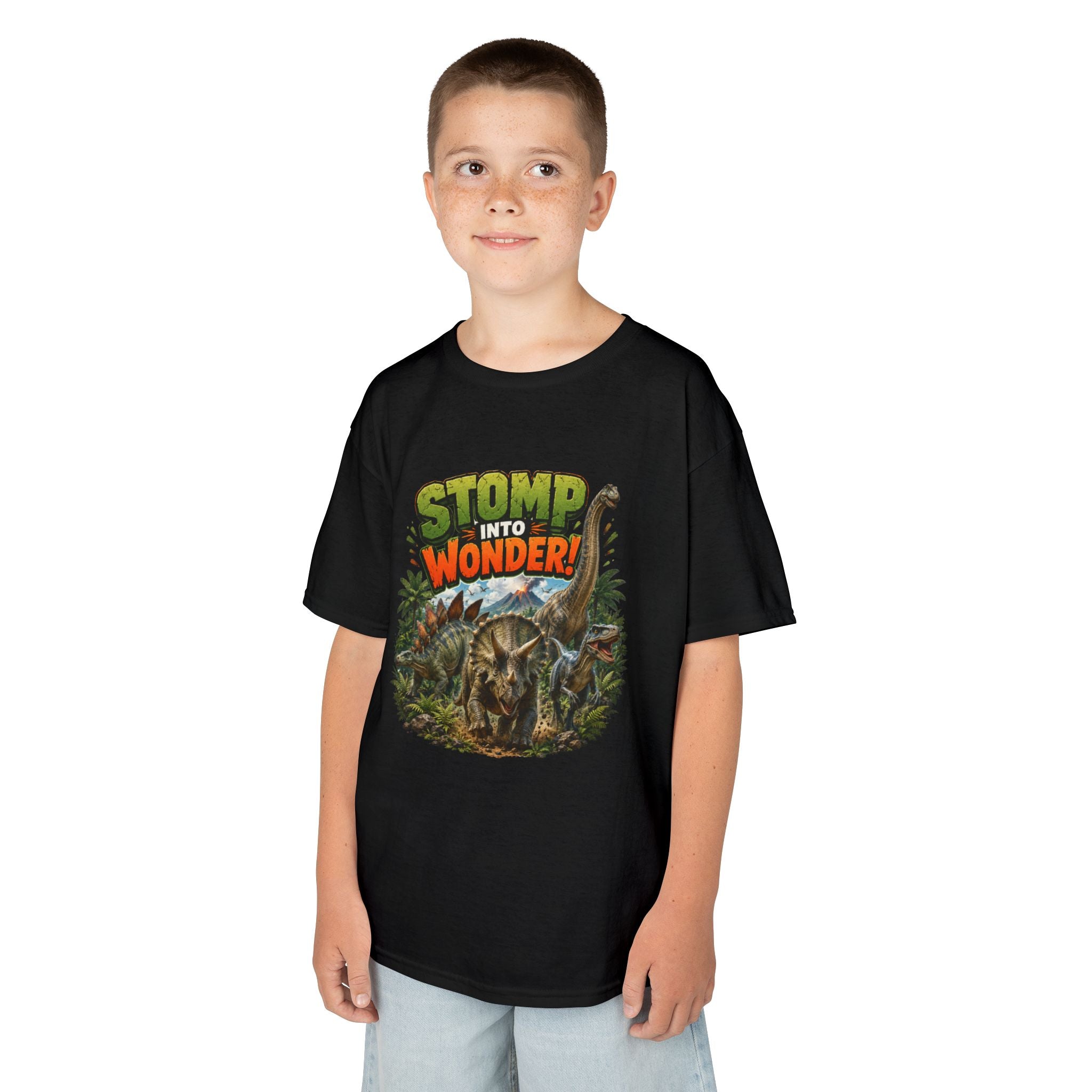 Kids T-Shirt - "Stomp Into Wonder" Dinosaur Graphic Tee