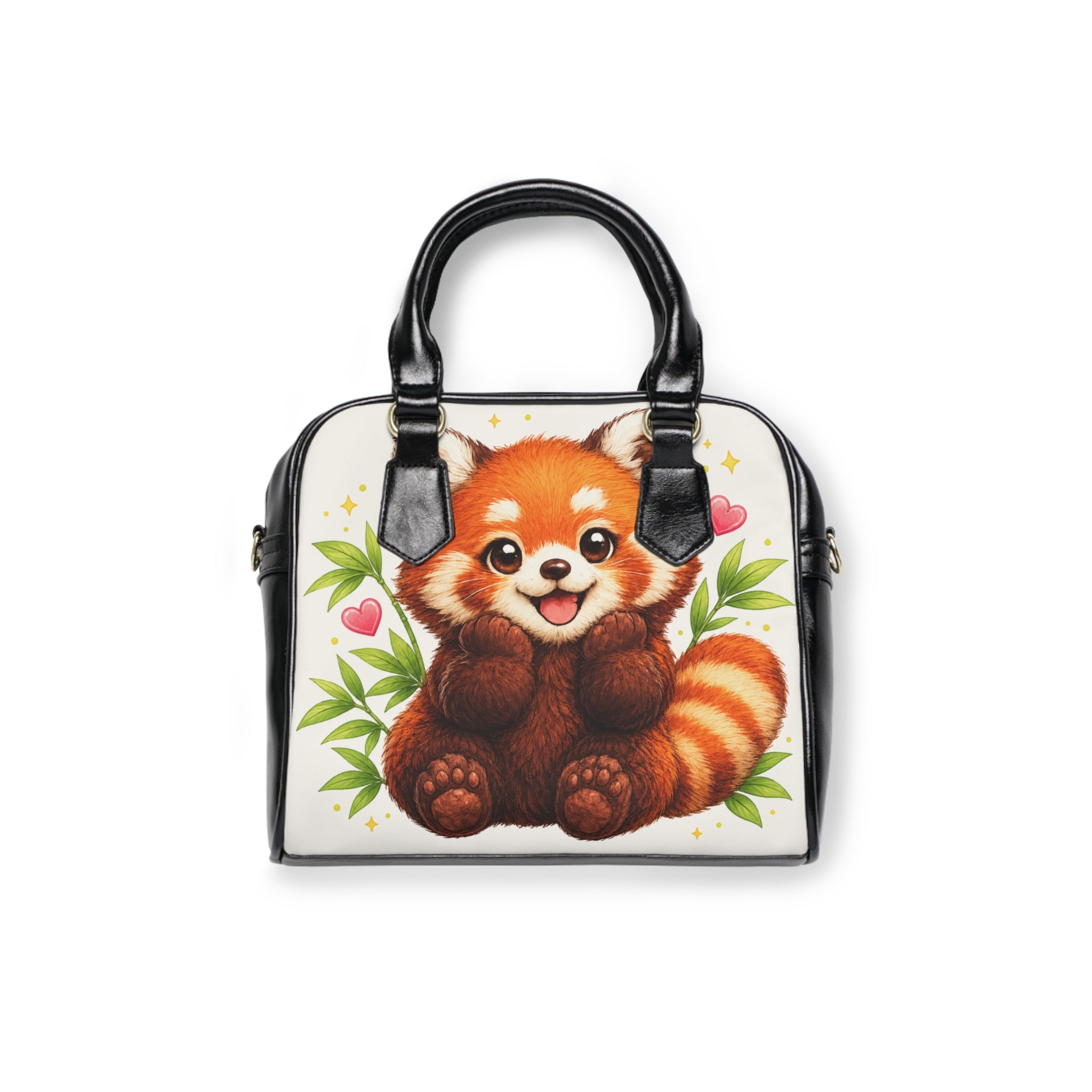 Red Panda Shoulder Handbag — Cute Cartoon Animal Tote for Kids & Animal Lovers