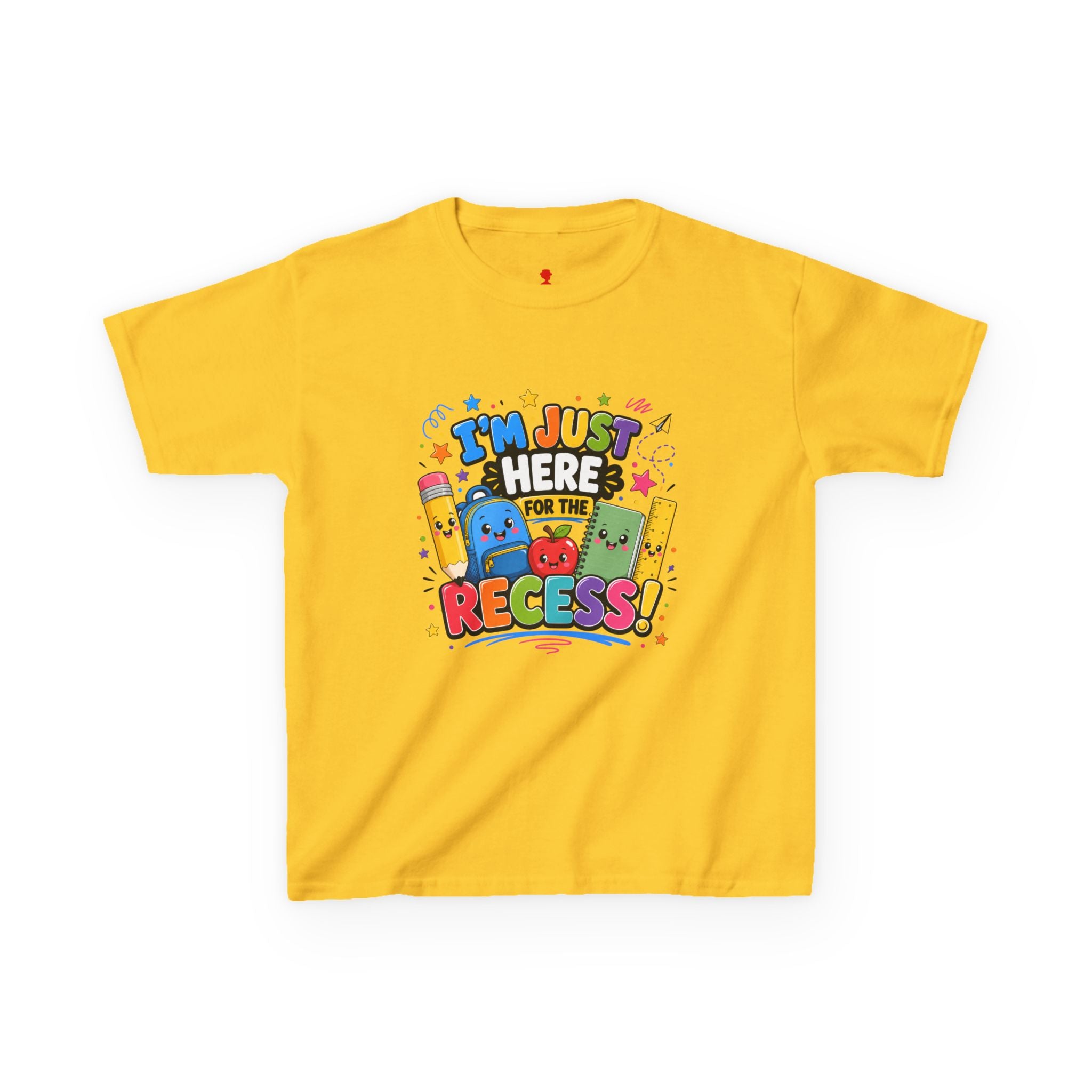 I'm Just Here for Recess Kids T-Shirt | Playful School Graphic Tee