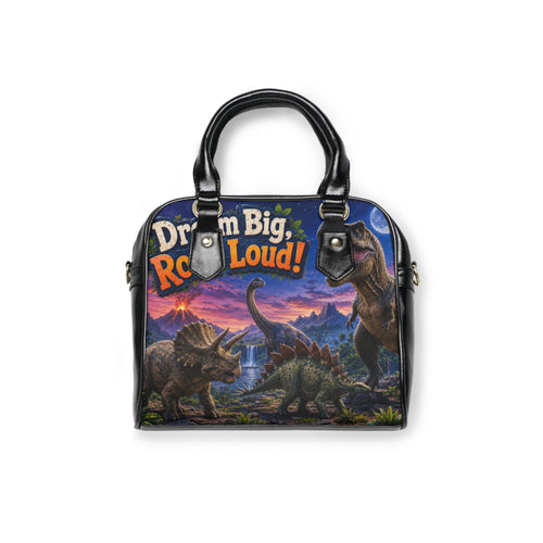 Dinosaur Shoulder Handbag – "Dream Big, Roar Loud!" Kids Dino Purse