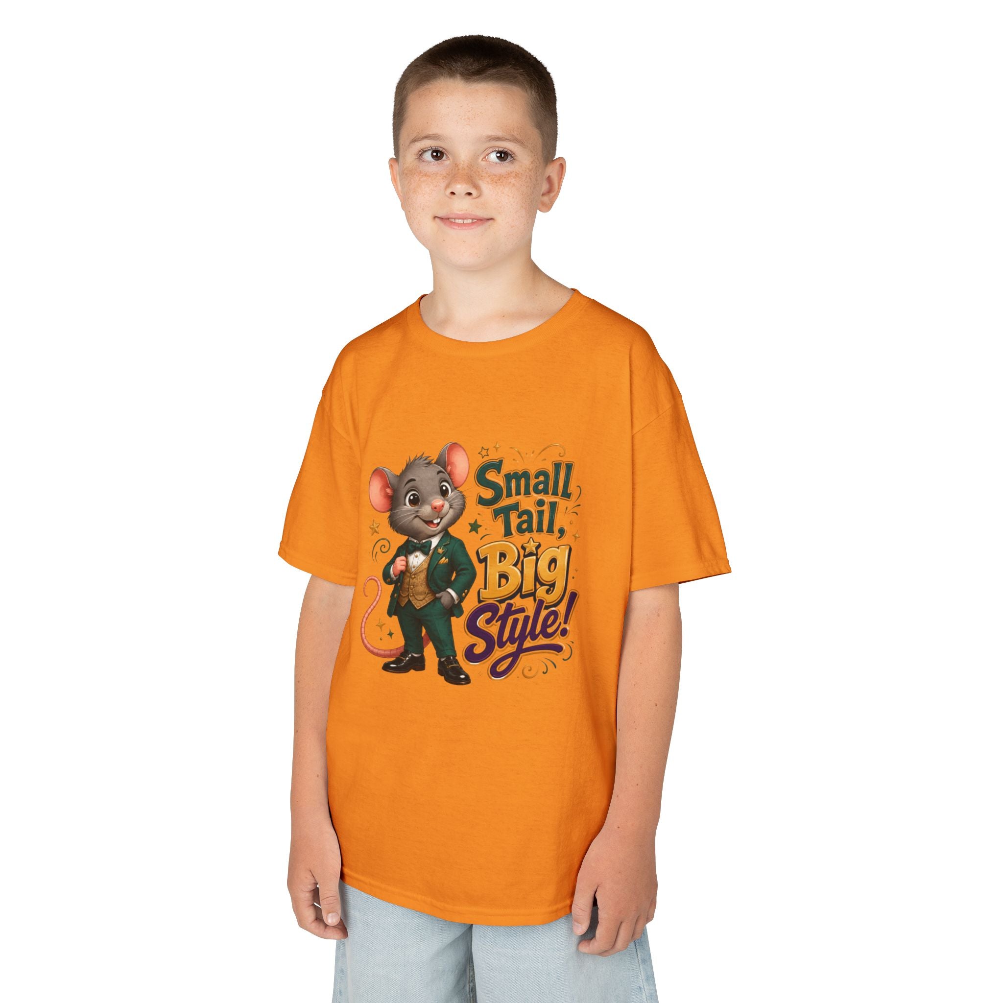 Kids T-Shirt — “Small Tail, Big Style!” Cartoon Mouse Graphic Tee