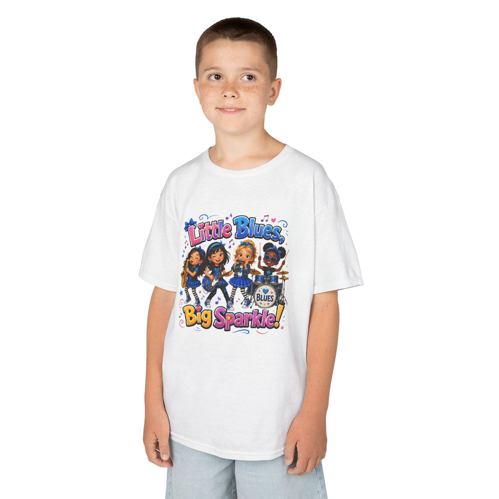 Kids Tee — "Little Blues Big Sparkle" Band Graphic