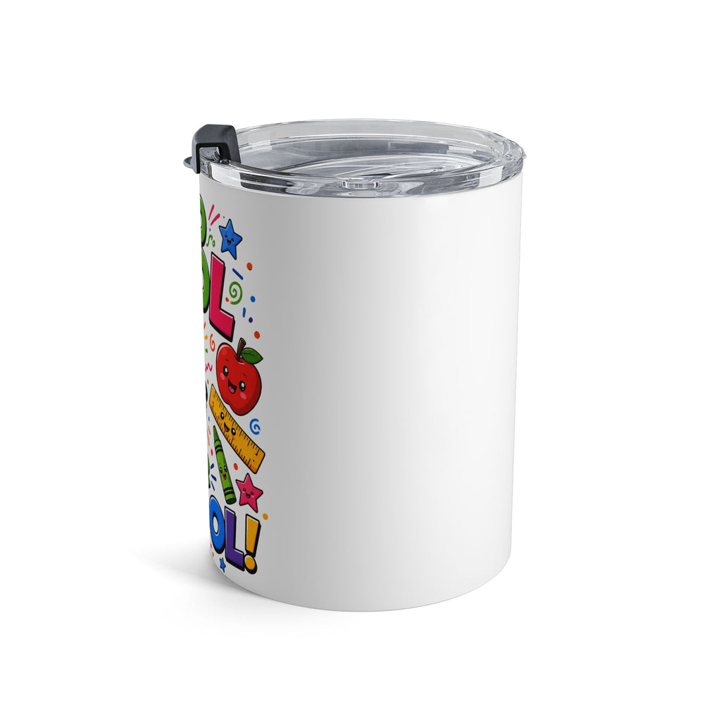 Too Cool for School pencil design Tumbler | 10oz stainless travel cup