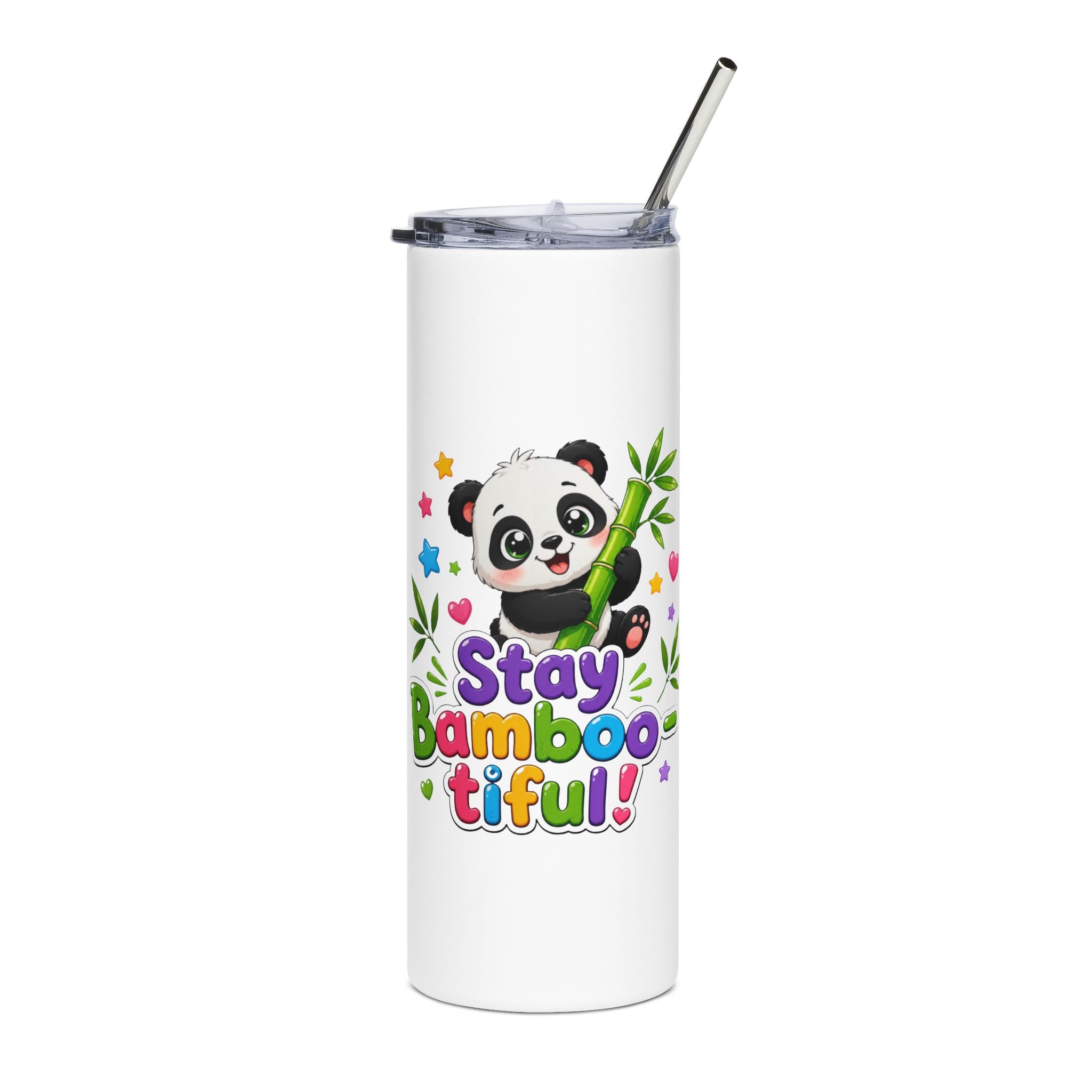Panda 'Stay Bamboo-tiful' 20oz Stainless Tumbler