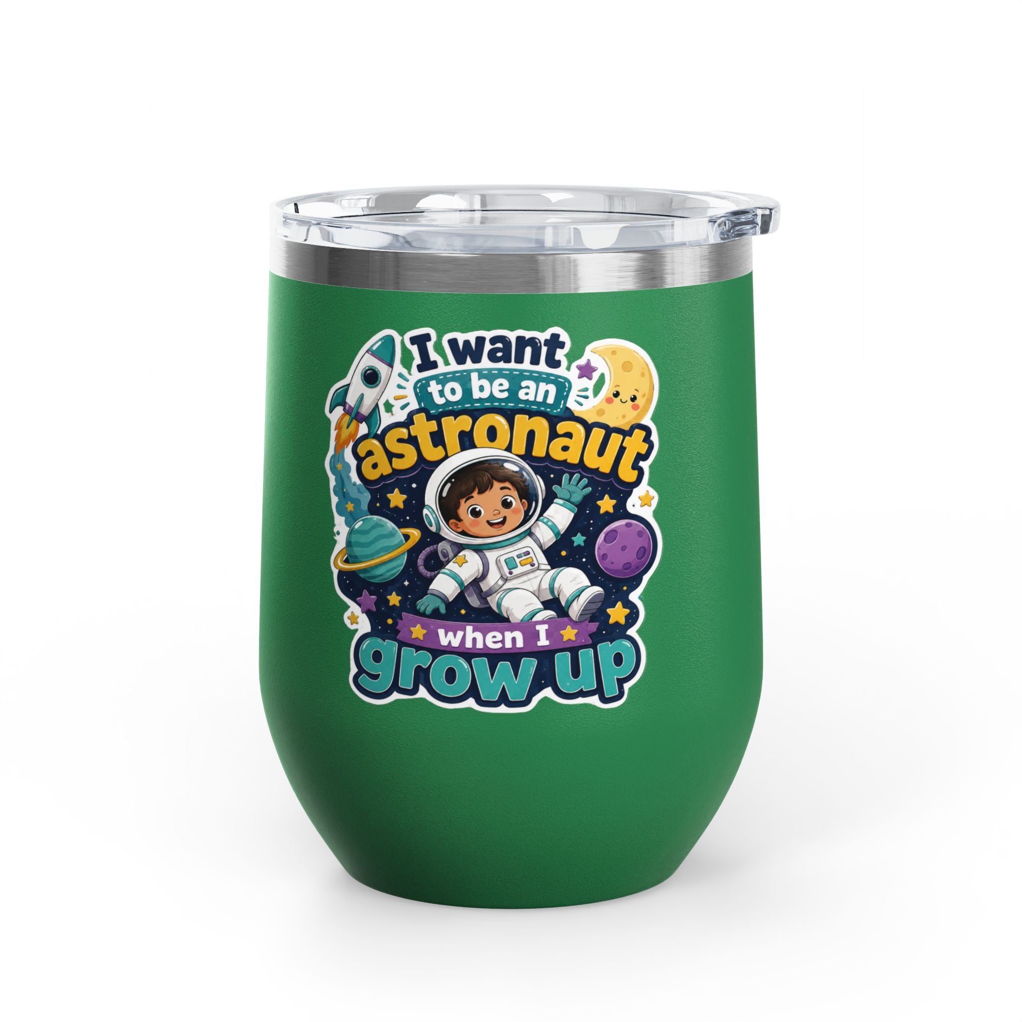 Astronaut Kids Tumbler — "I Want to Be an Astronaut When I Grow Up" 12oz
