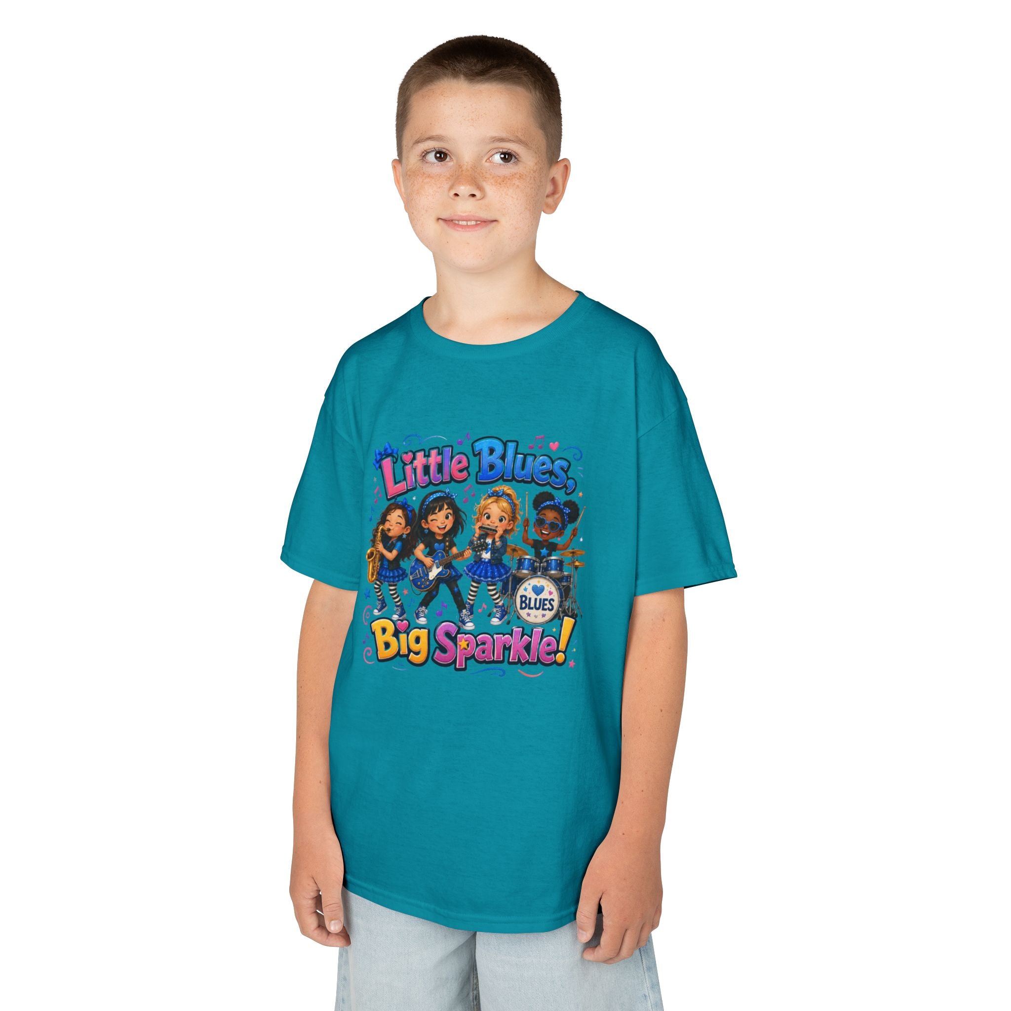 Kids Tee — "Little Blues Big Sparkle" Band Graphic