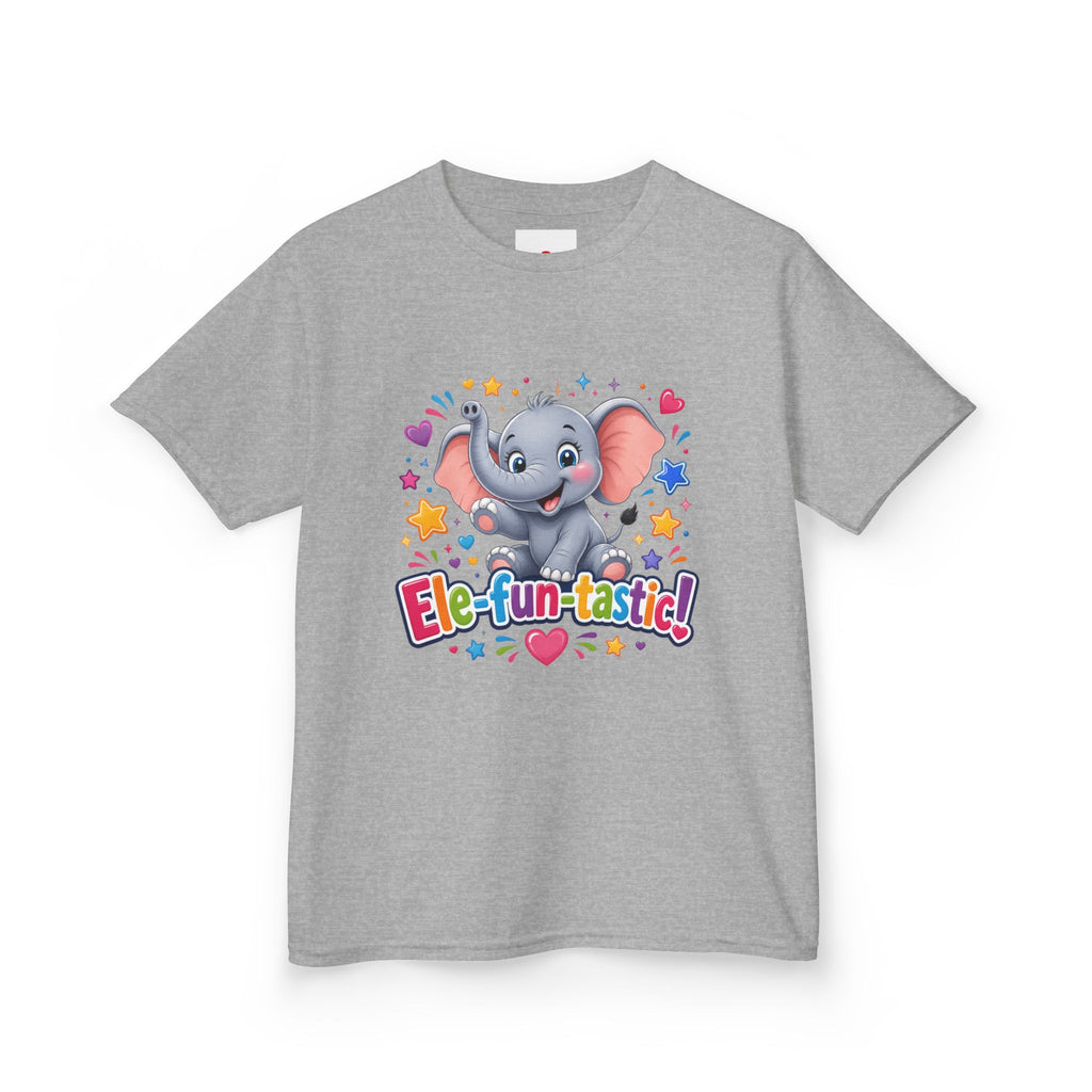 Kids T-Shirt — "Ele-fun-tastic!" Cute Elephant Graphic Tee for Toddlers, Birthday & Playtime
