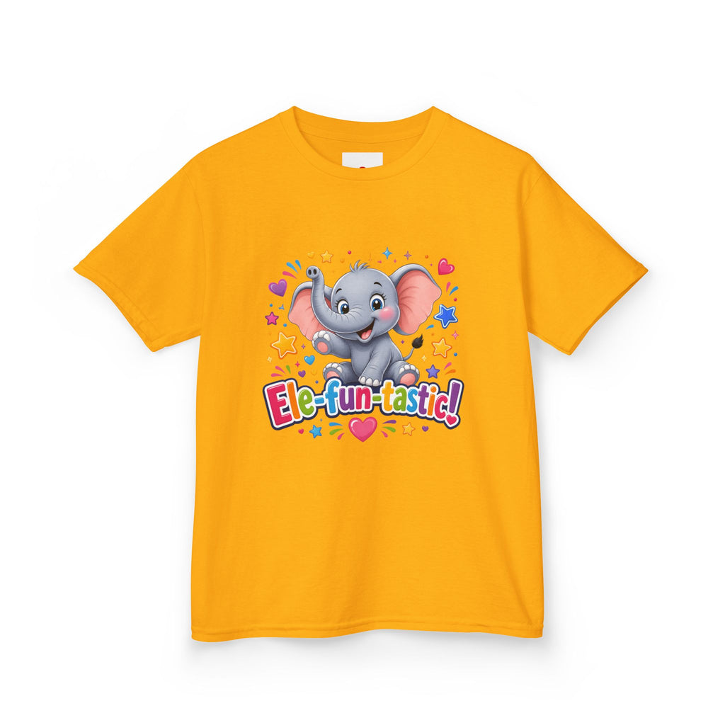 Kids T-Shirt — "Ele-fun-tastic!" Cute Elephant Graphic Tee for Toddlers, Birthday & Playtime