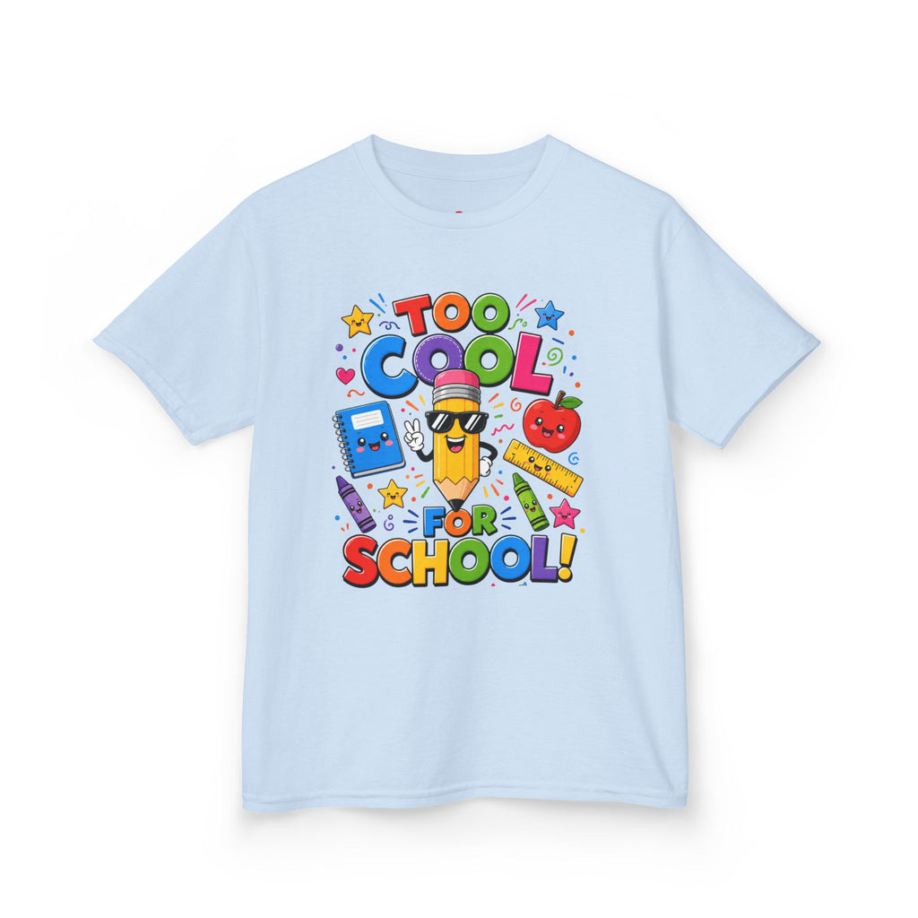 Too Cool For School Kids Tee | Cute Pencil School Supplies Back to School
