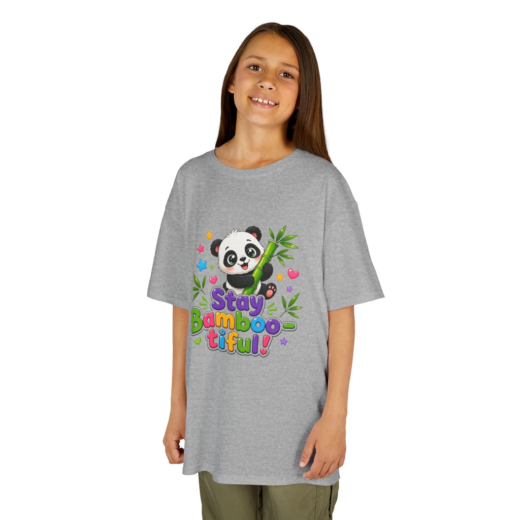 Kids Panda 'Stay Bambootiful!' T-Shirt — Cute Bamboo Forest Tee for Boys & Girls
