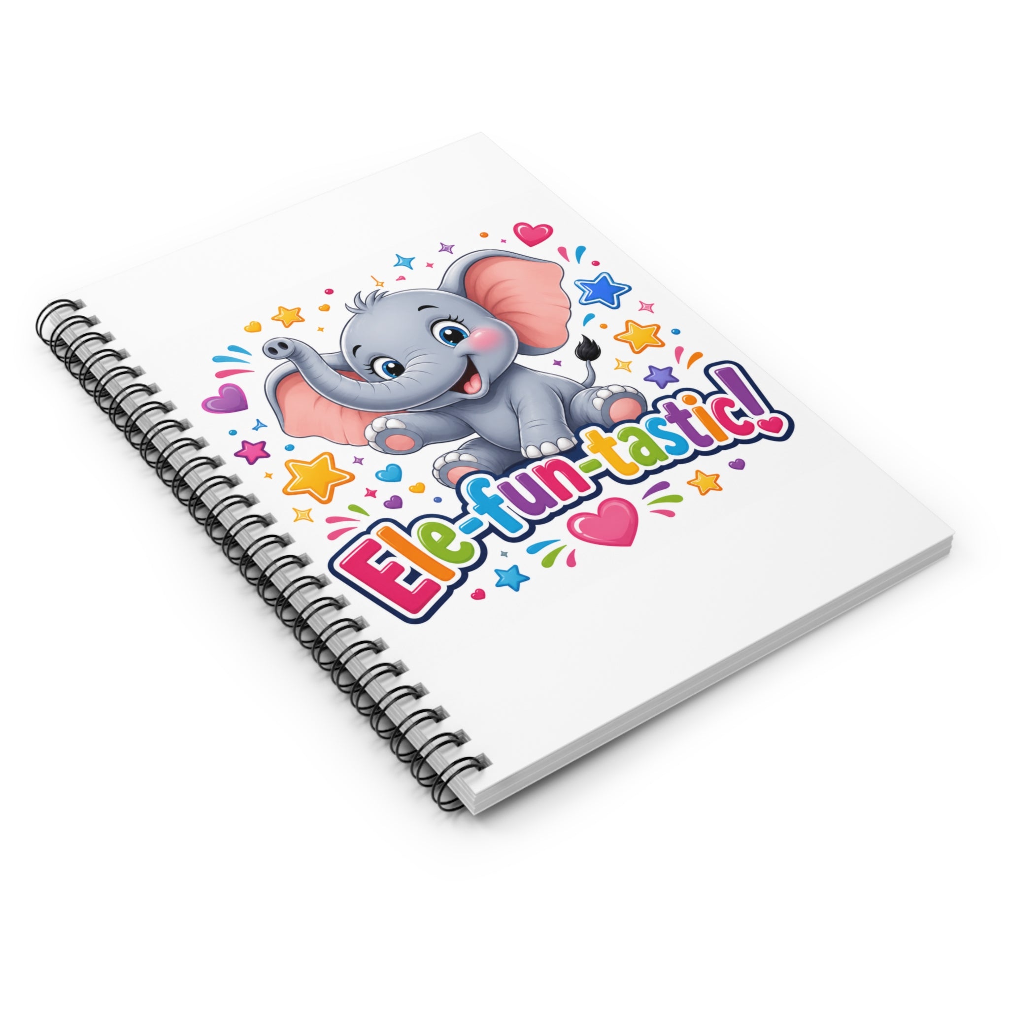 Ele-fun-tastic! Cute Elephant Spiral Notebook — Ruled Journal for Kids