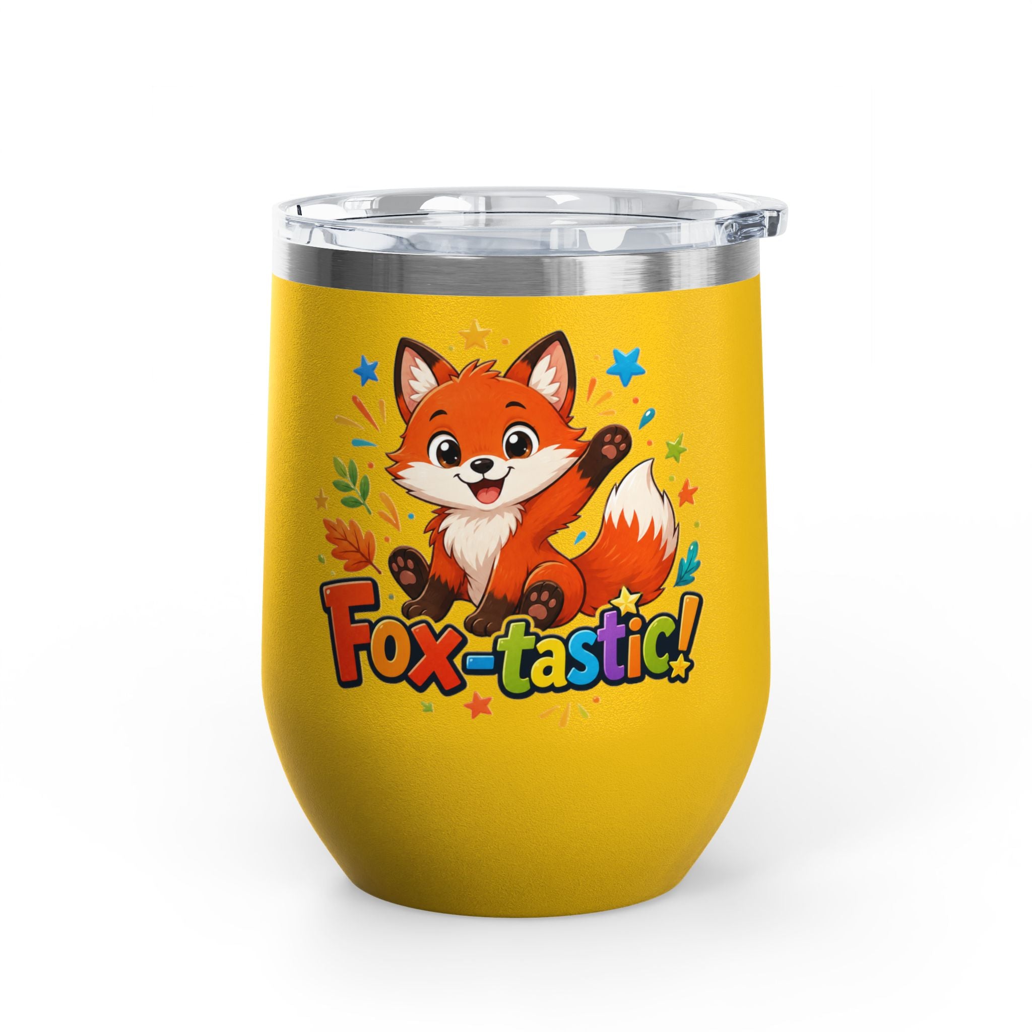 Fox-tastic! Cute Fox 12oz Insulated Tumbler (Fun Animal Gift)