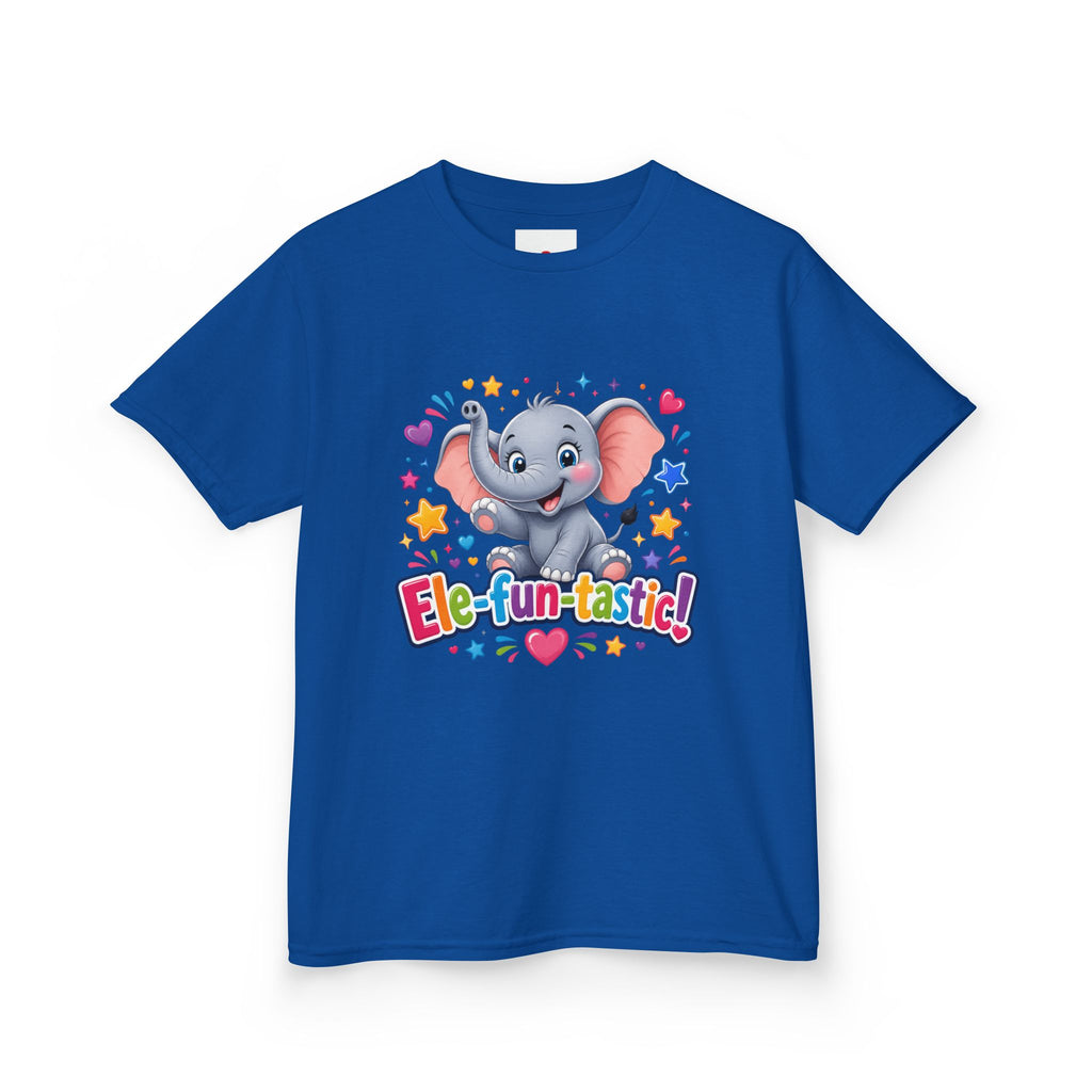 Kids T-Shirt — "Ele-fun-tastic!" Cute Elephant Graphic Tee for Toddlers, Birthday & Playtime