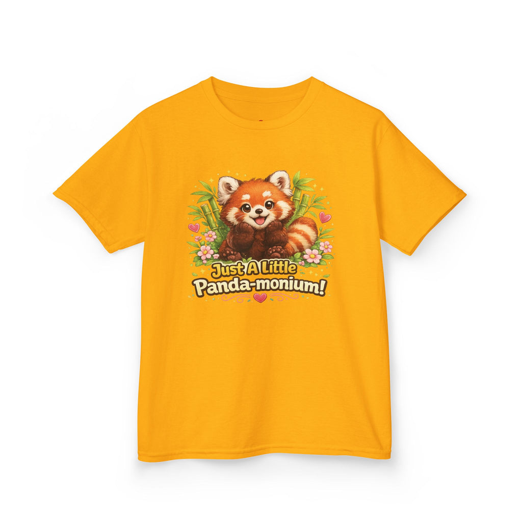 Red Panda Illustration Kids T-Shirt | "Just A Little Panda-monium"