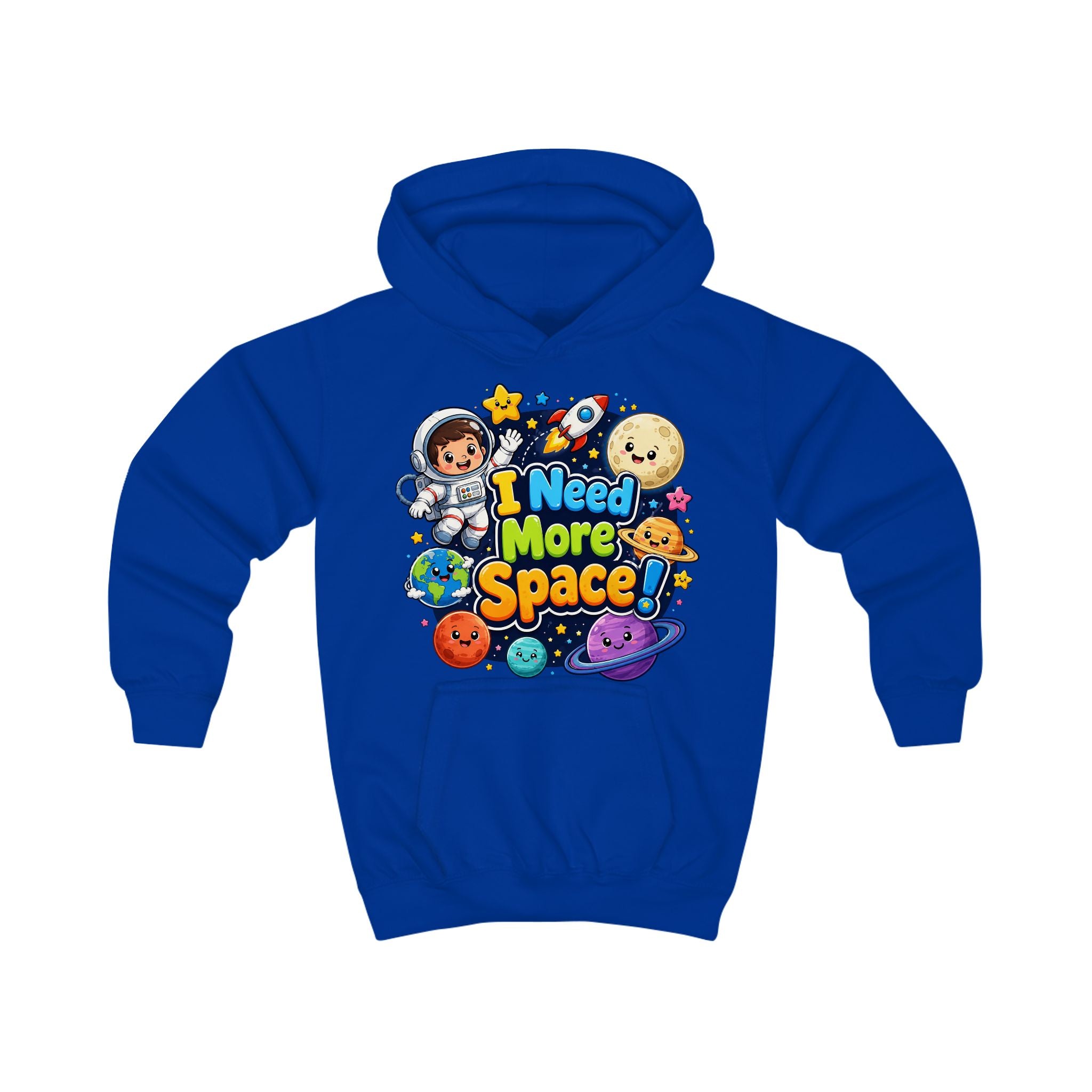 Kids Hoodie - "I Need More Space!" Cute Space Explorer Sweatshirt for Boys & Girls