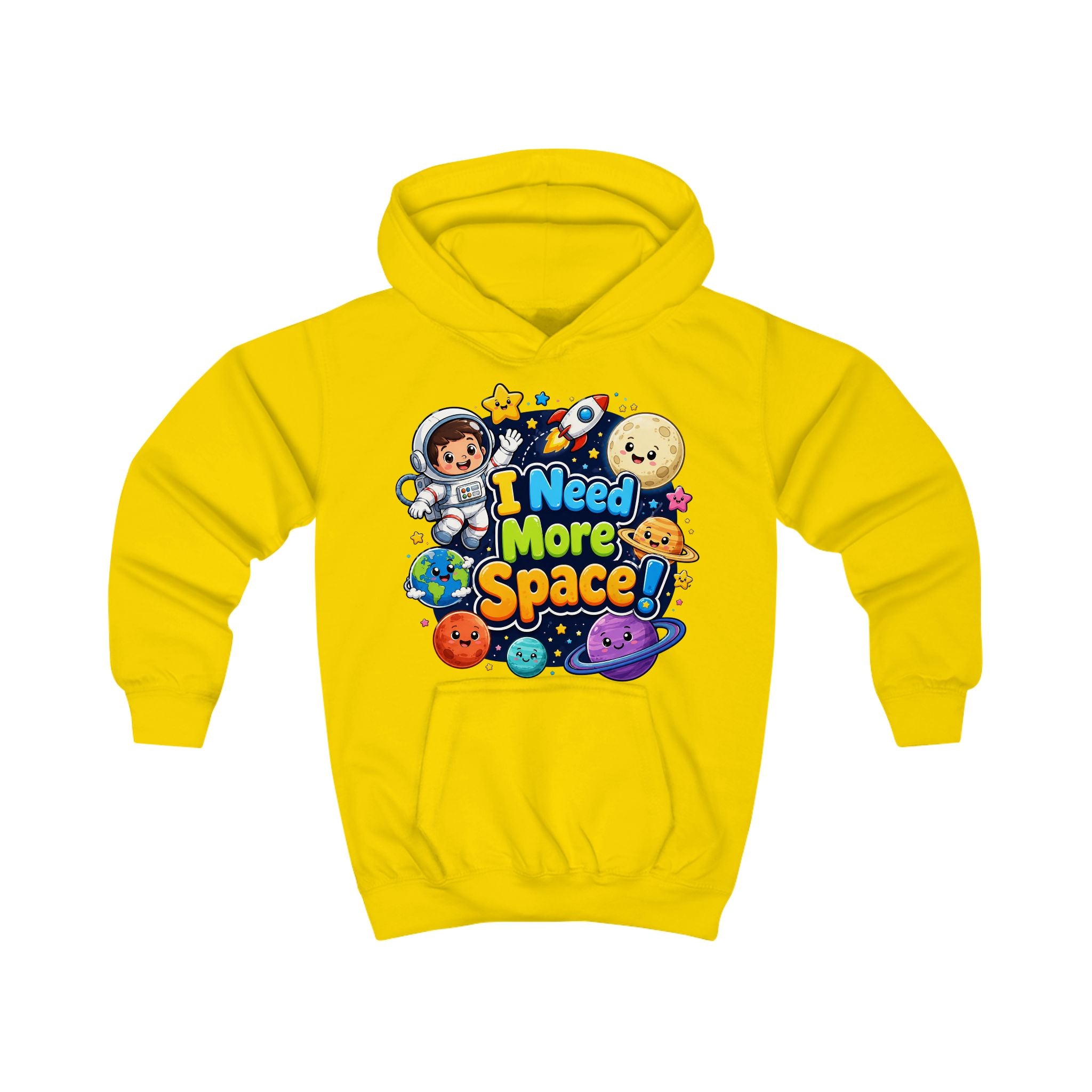 Kids Hoodie - "I Need More Space!" Cute Space Explorer Sweatshirt for Boys & Girls