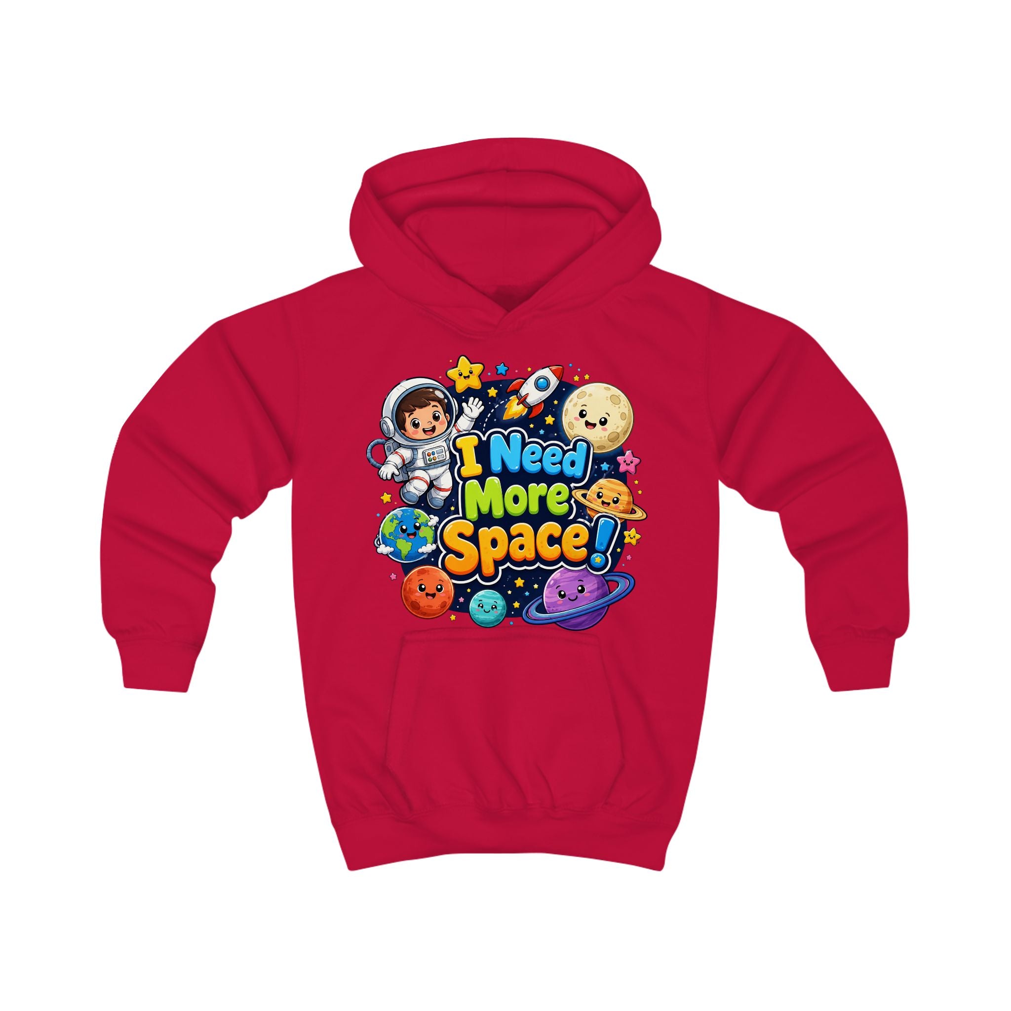 Kids Hoodie - "I Need More Space!" Cute Space Explorer Sweatshirt for Boys & Girls