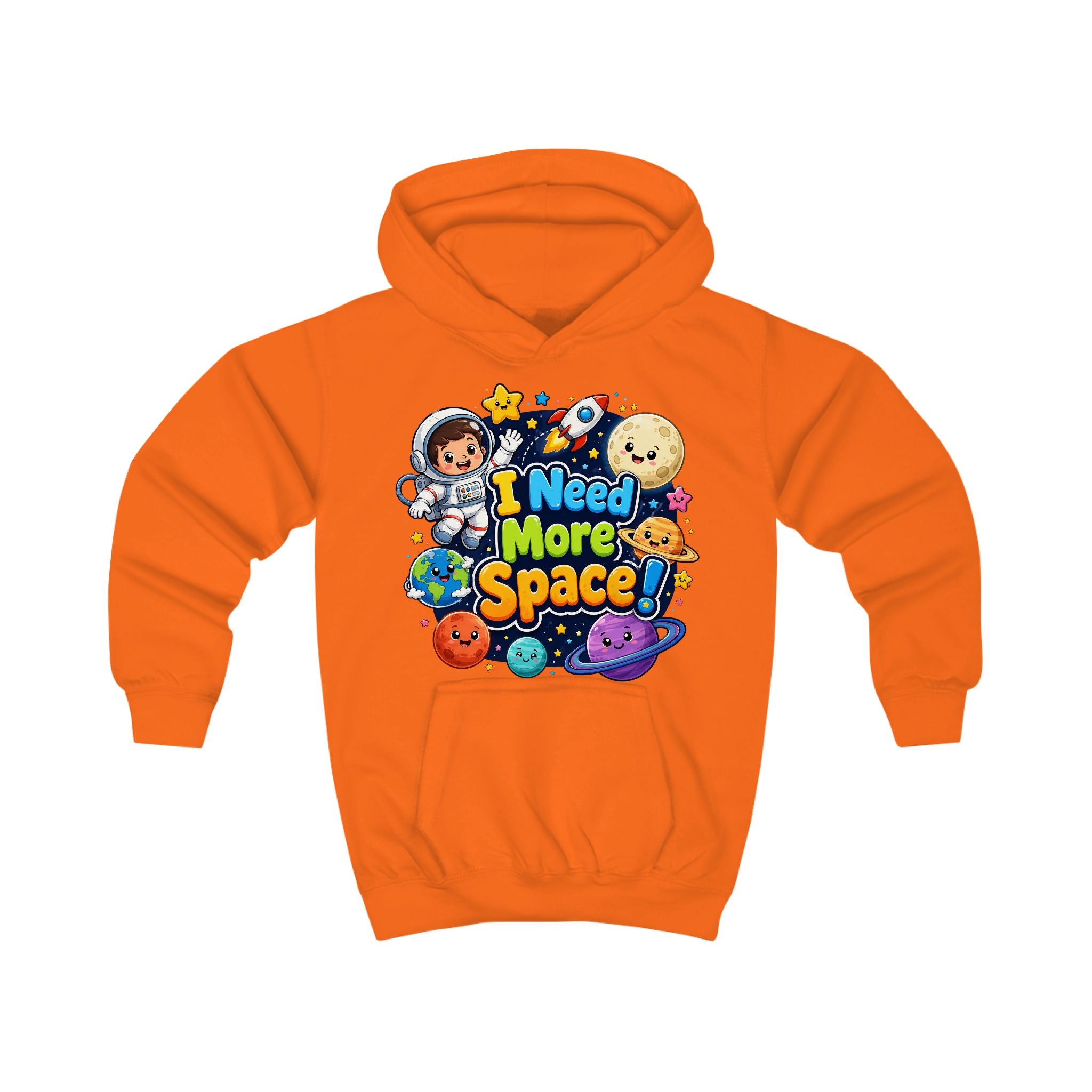 Kids Hoodie - "I Need More Space!" Cute Space Explorer Sweatshirt for Boys & Girls