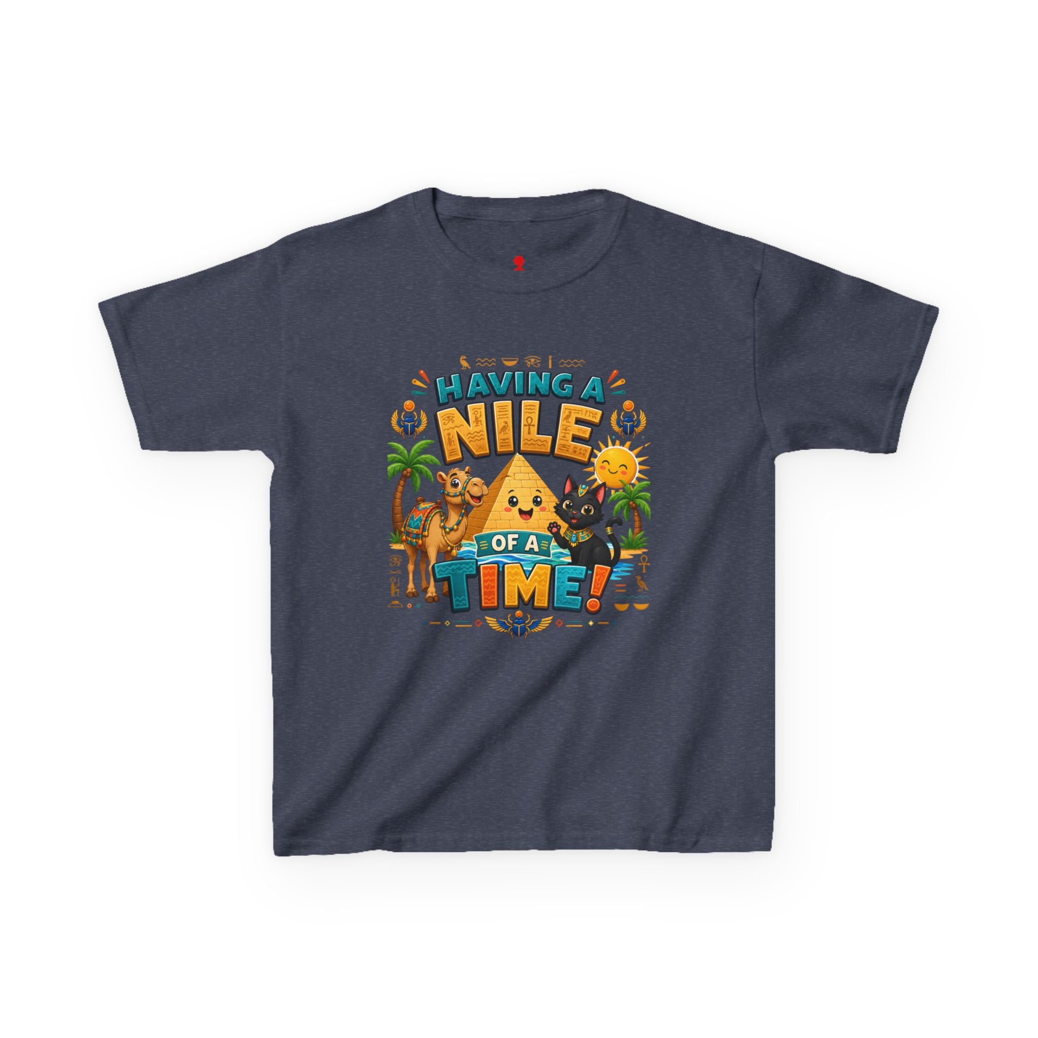 Having a Nile of a Time Kids Tee | Camel Pyramid Desert Cartoon