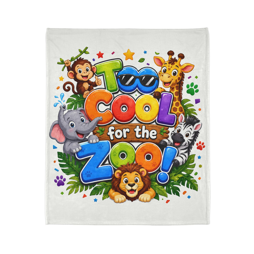 Too Cool for the Zoo! Kids Animal Print Blanket