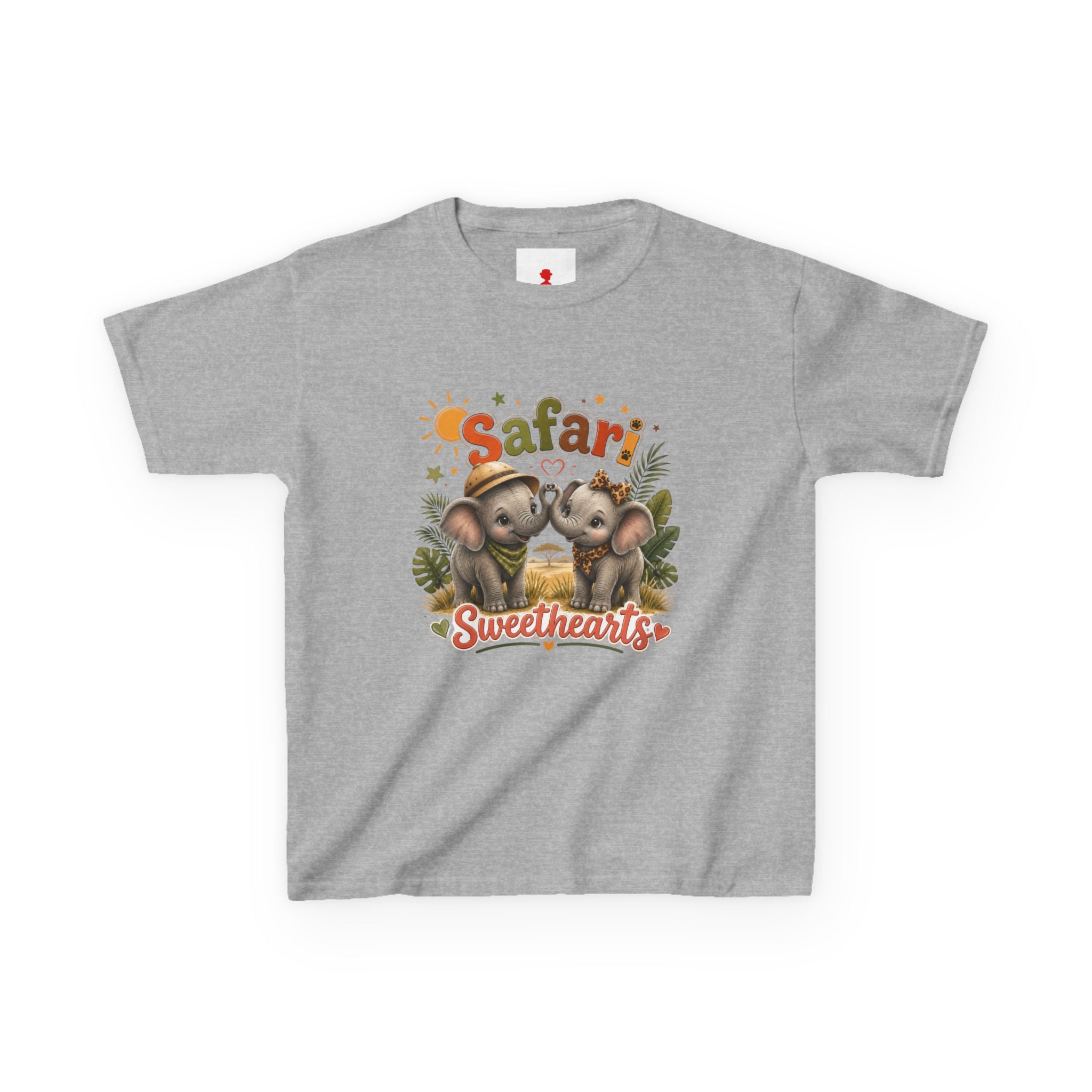 Kids Safari Sweethearts Tee — Cute Elephant Jungle Graphic T-Shirt