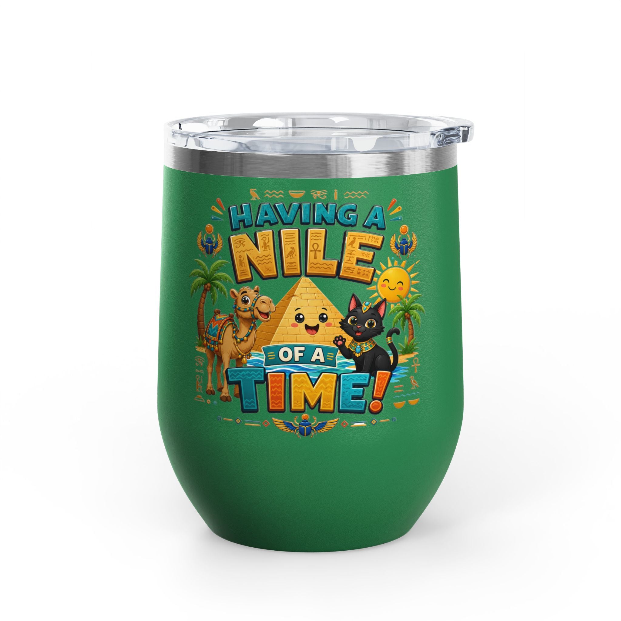 "Having a Nile of a Time" Cute Egyptian Pyramid Cat & Camel 12oz