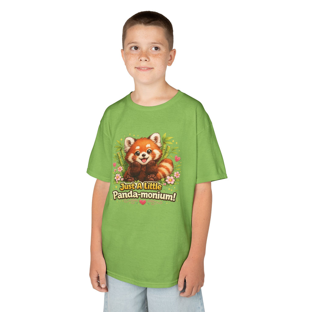 Red Panda Illustration Kids T-Shirt | "Just A Little Panda-monium"