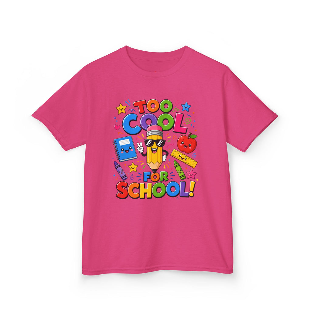 Too Cool For School Kids Tee | Cute Pencil School Supplies Back to School
