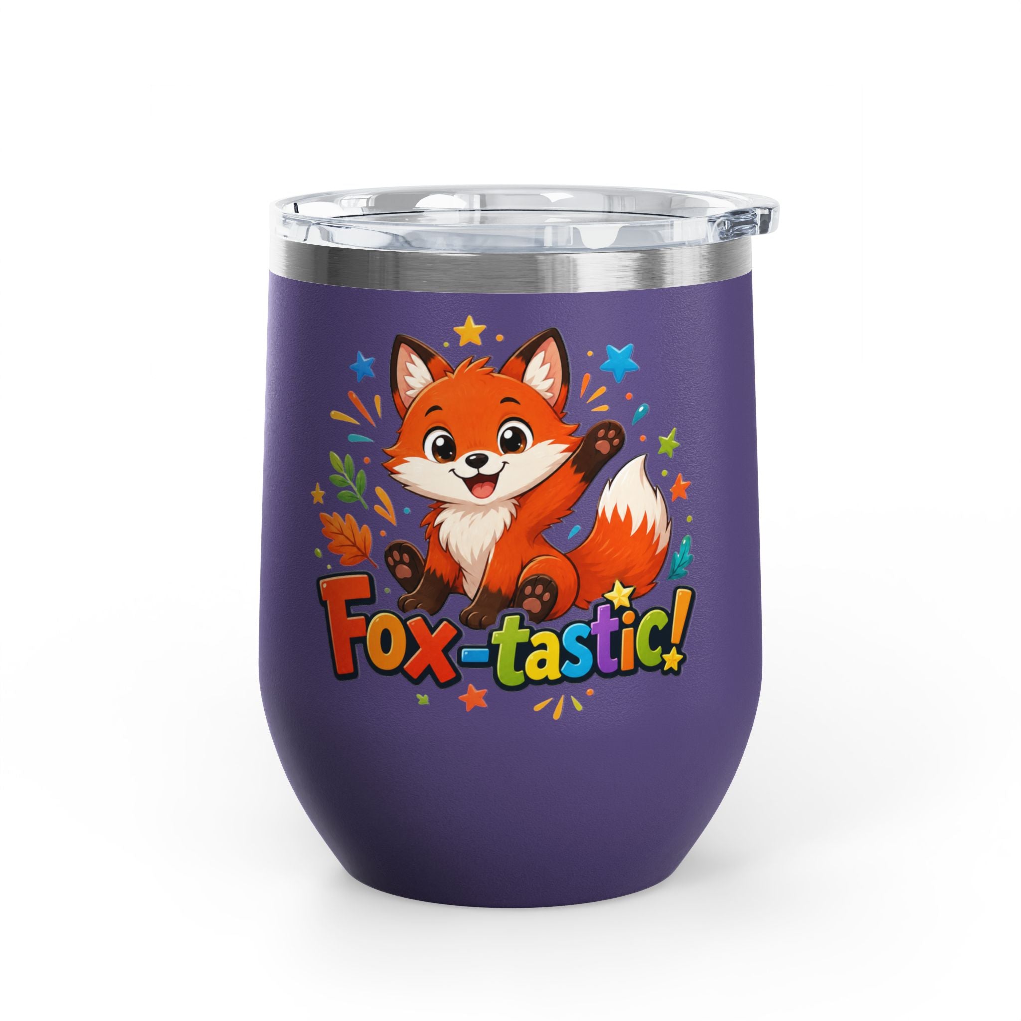 Fox-tastic! Cute Fox 12oz Insulated Tumbler (Fun Animal Gift)